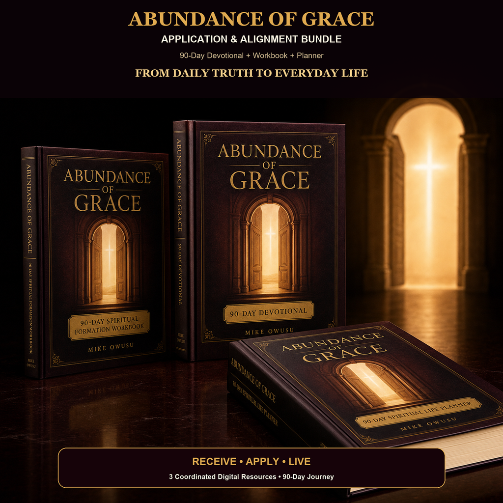 Abundance of Grace — Application & Alignment Bundle | 90-Day Devotional + Workbook + Planner