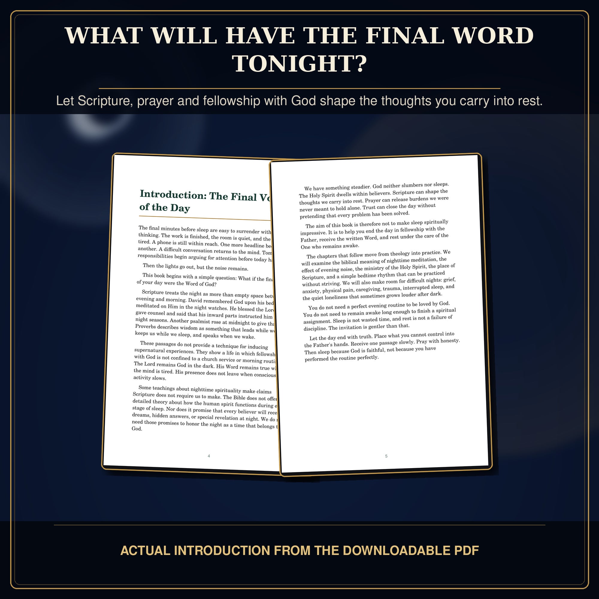 Christian Night Prayer eBook PDF, The Word Through the Night, Scripture and Rest
