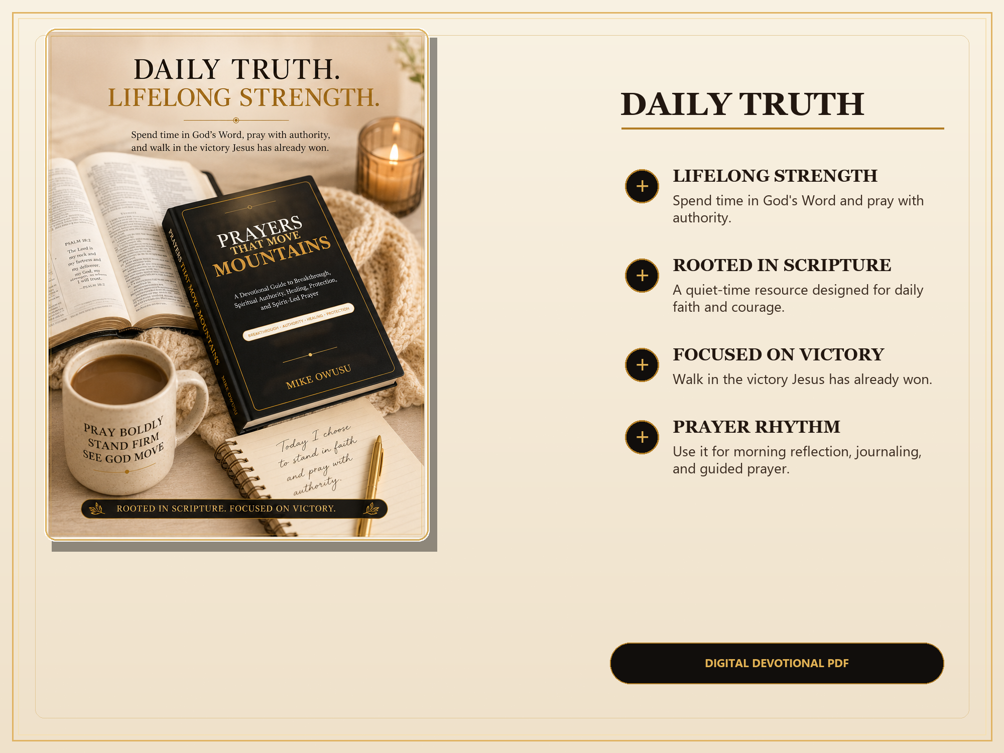 Prayers That Move Mountains – Paperback, Christian Breakthrough Prayer Devotional