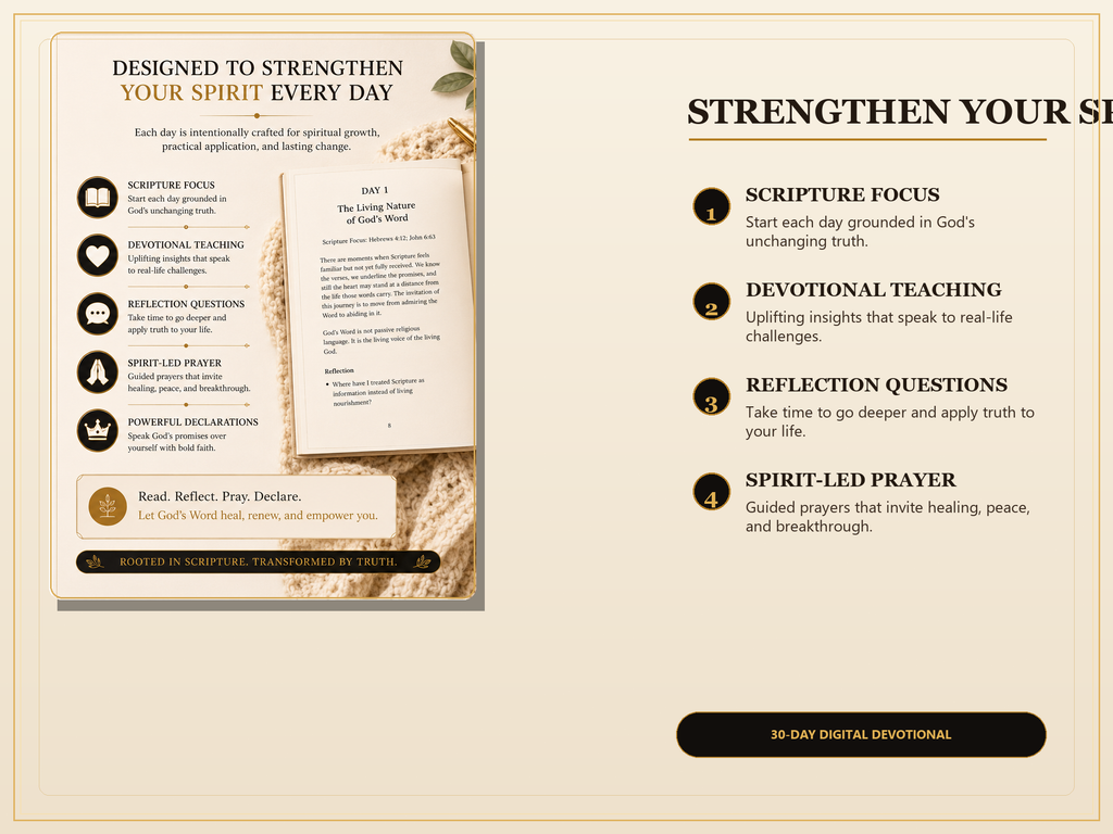 Healing as a Finished Work PDF, 30-Day Christian Devotional, Scripture Prayer Journal, Faith Healing Bible Study Download
