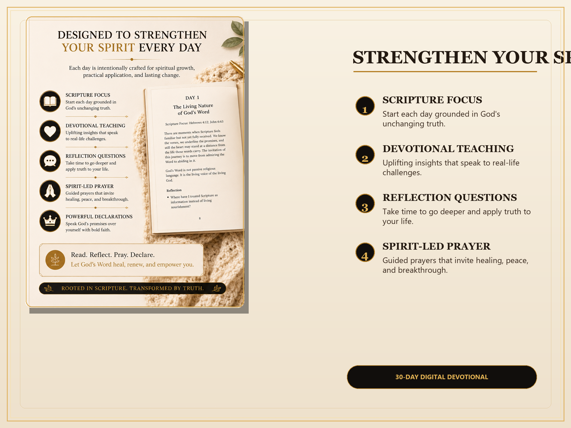 Healing as a Finished Work PDF, 30-Day Christian Devotional, Scripture Prayer Journal, Faith Healing Bible Study Download