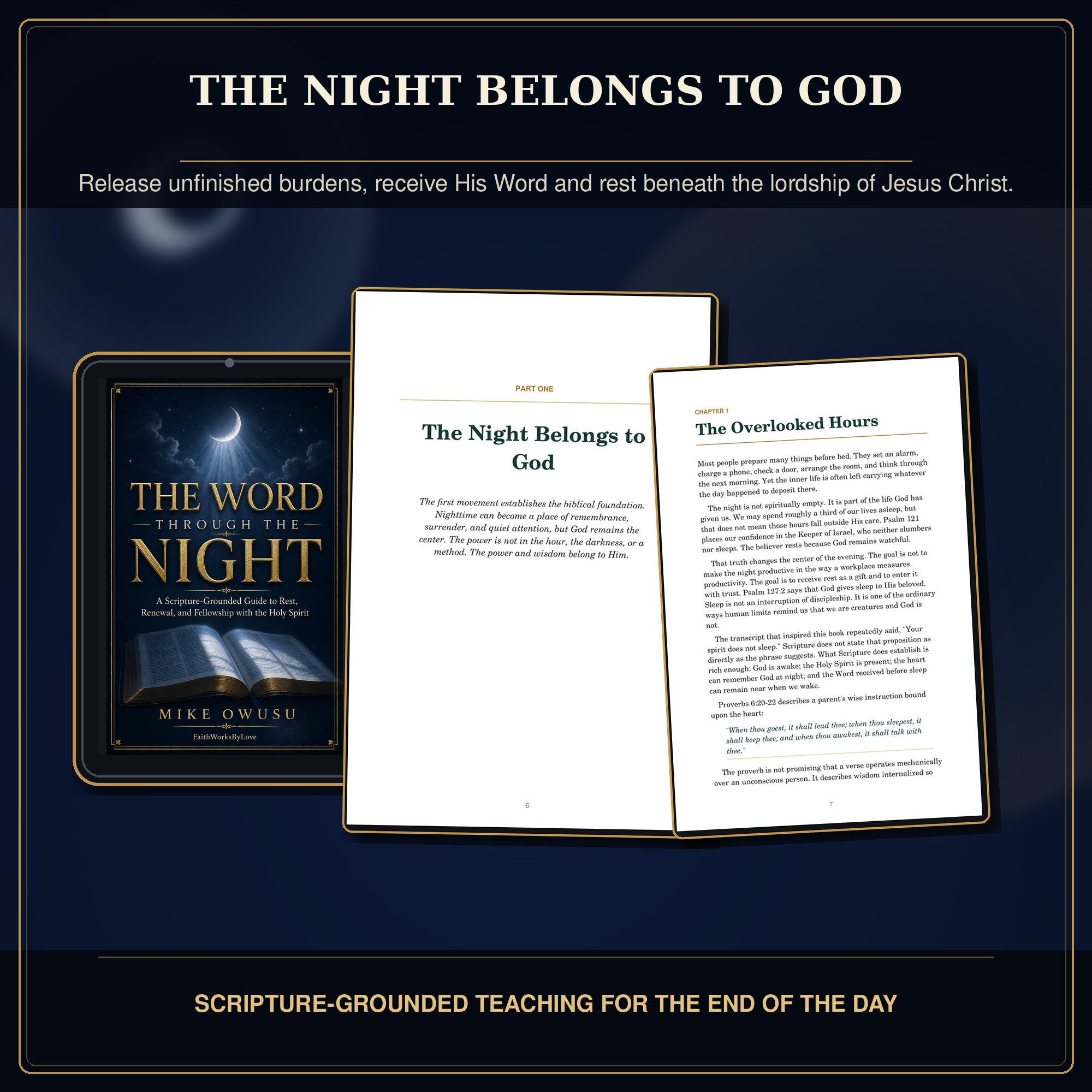 Christian Night Prayer eBook PDF, The Word Through the Night, Scripture and Rest