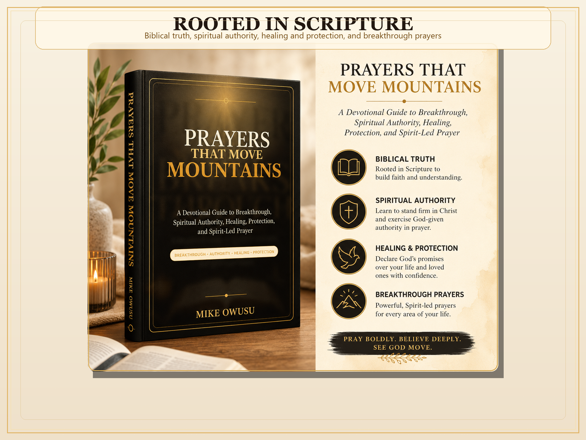 Prayers That Move Mountains – Paperback, Christian Breakthrough Prayer Devotional