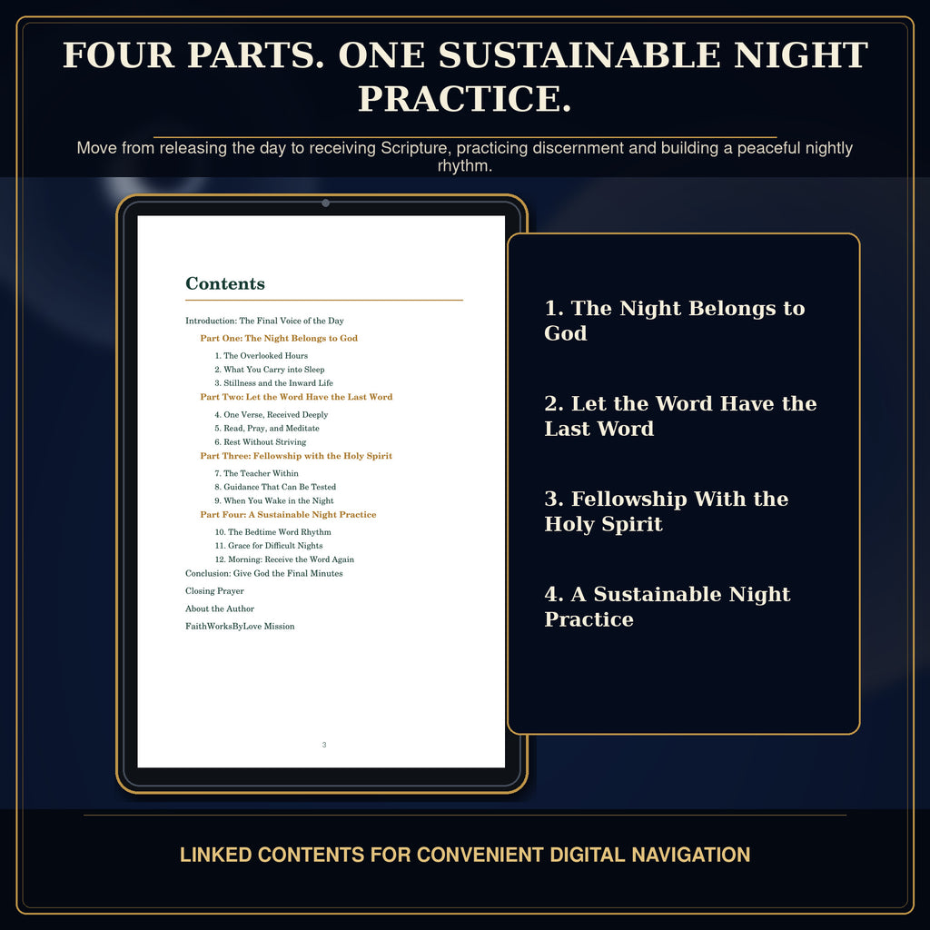 Christian Night Prayer eBook PDF, The Word Through the Night, Scripture and Rest