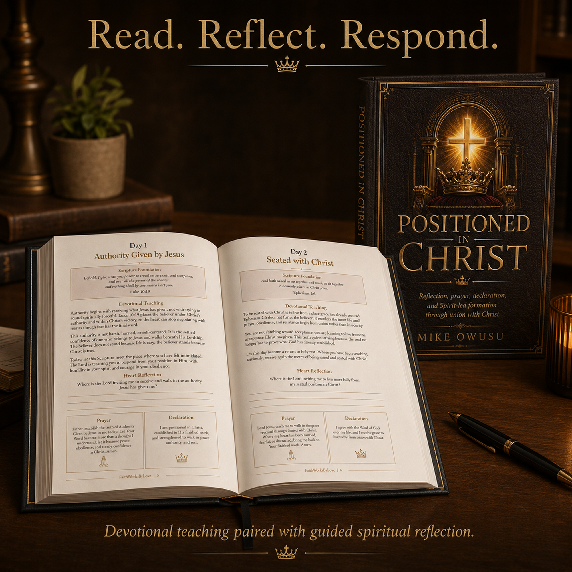 Positioned in Christ Devotional & Journal Bundle