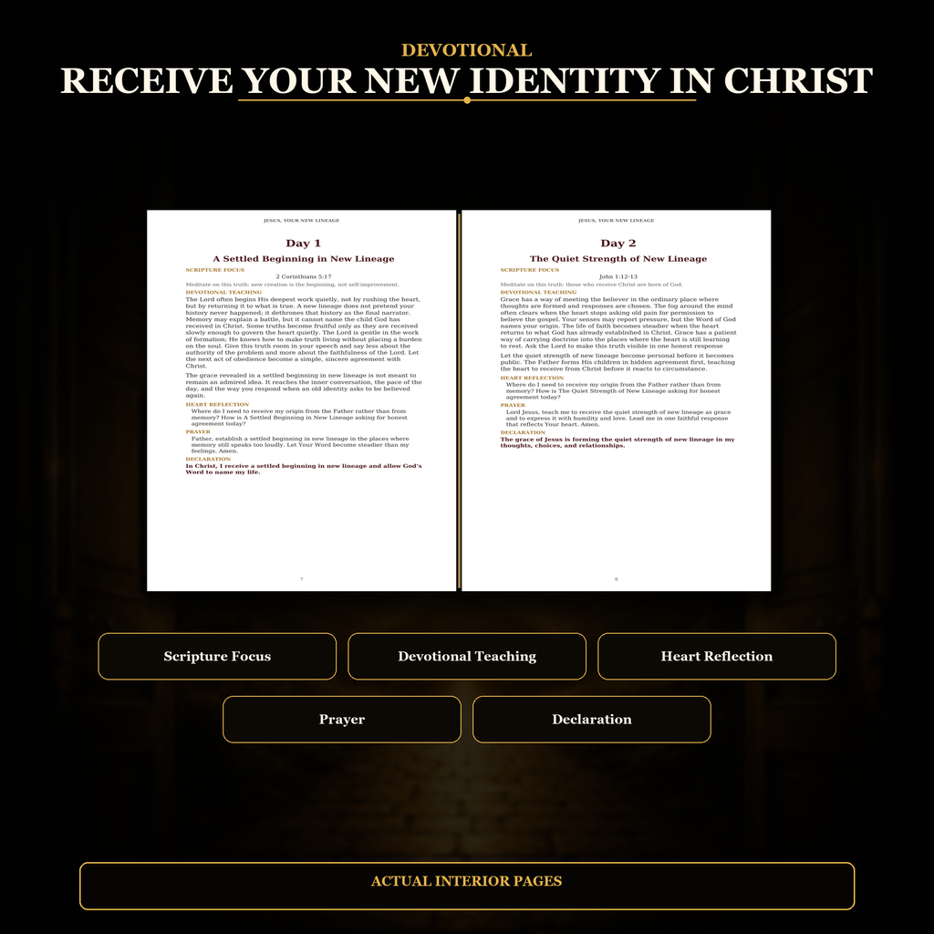 Jesus: Your New Lineage — 90-Day Devotional + Journal Bundle | Identity in Christ