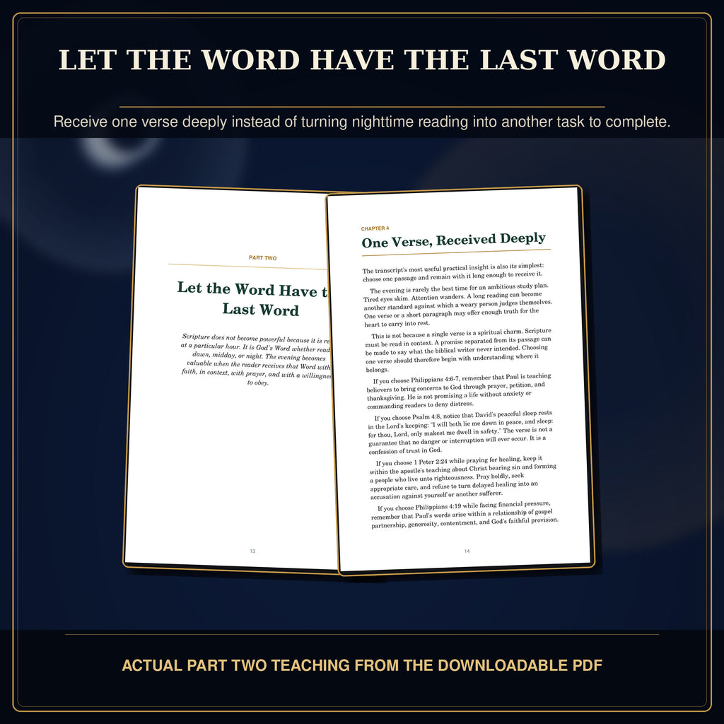 Christian Night Prayer eBook PDF, The Word Through the Night, Scripture and Rest