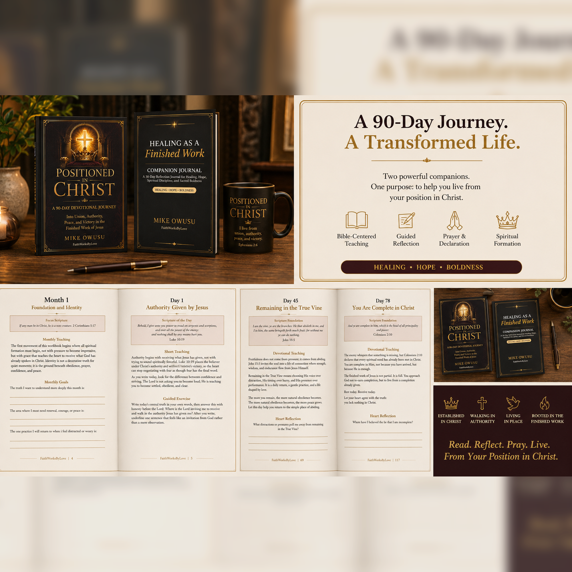 Positioned in Christ Devotional & Journal Bundle