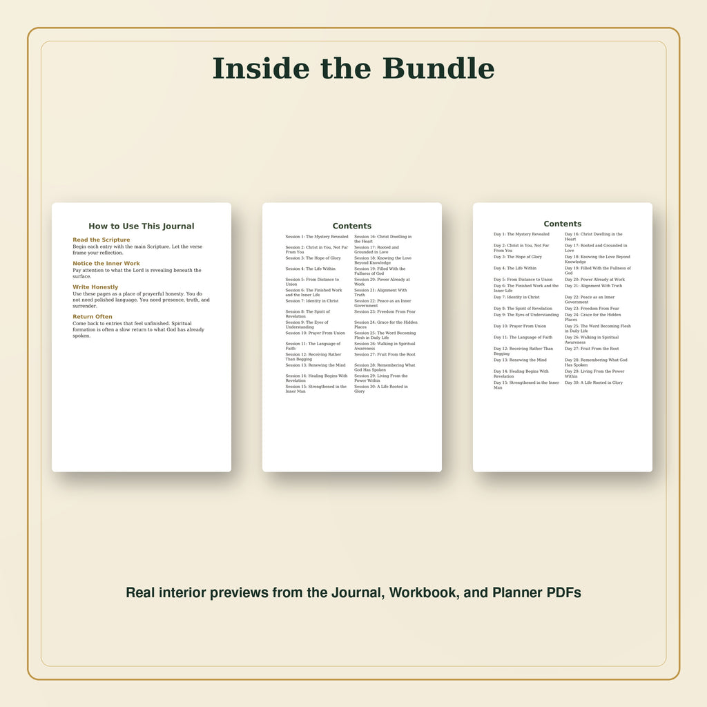 The Hidden Life Within Digital Bundle | Journal, Workbook, Planner &amp; How-To Guide