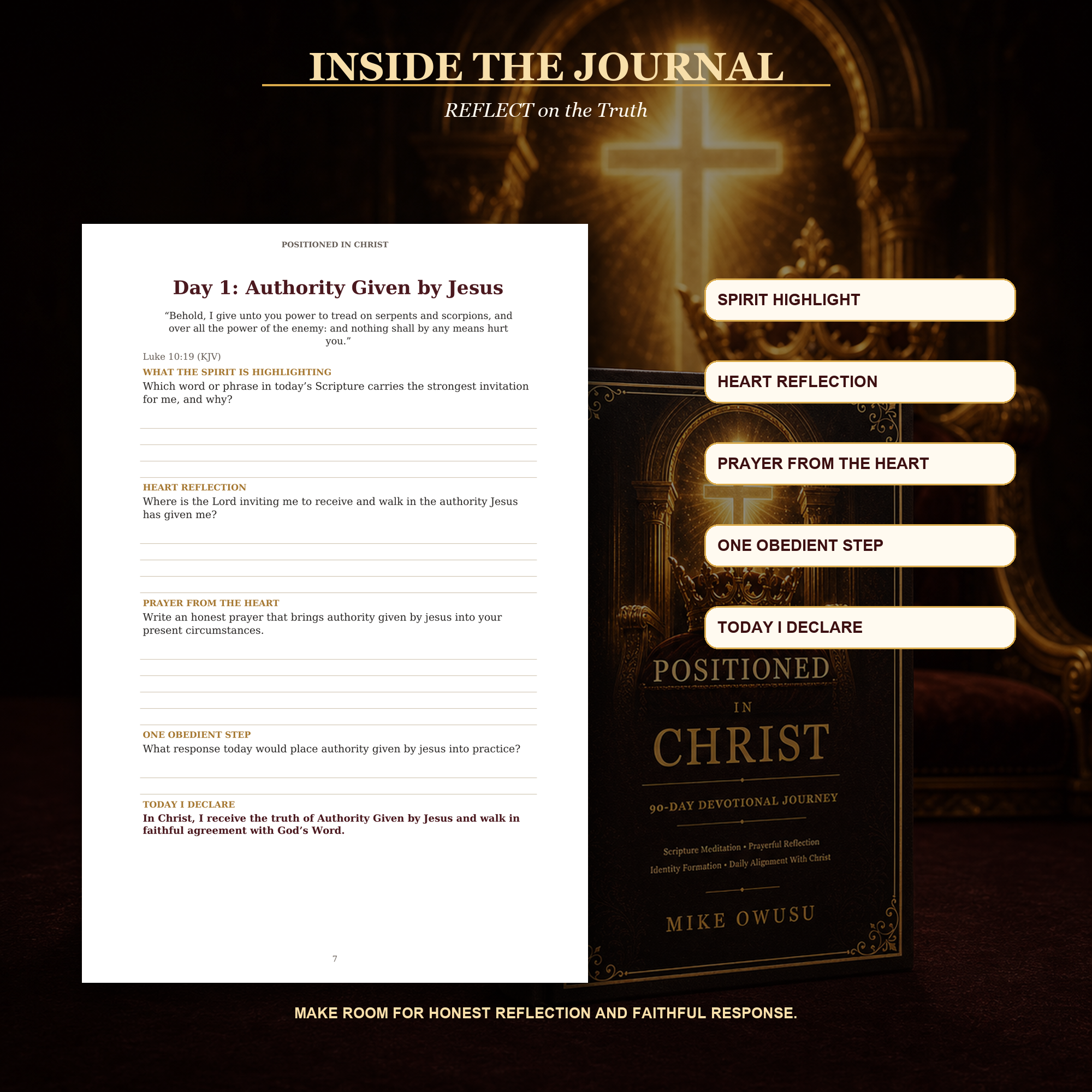 Positioned in Christ Devotional & Journal Bundle