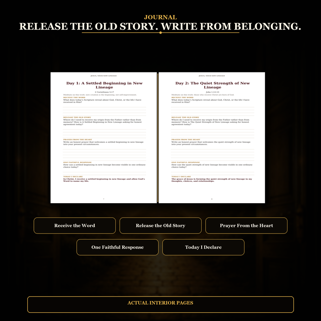 Jesus: Your New Lineage — 90-Day Devotional + Journal Bundle | Identity in Christ