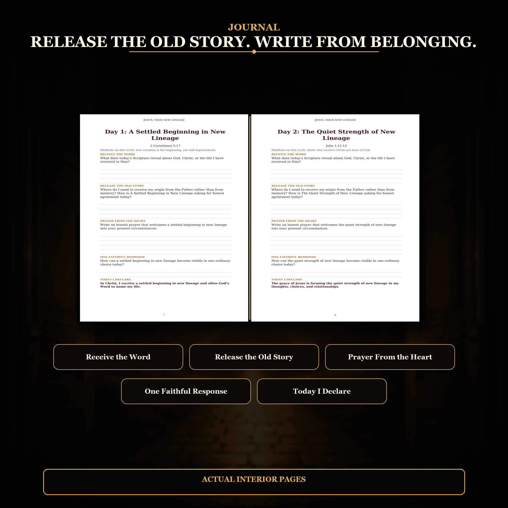 Jesus: Your New Lineage — 90-Day Devotional + Journal Bundle | Identity in Christ