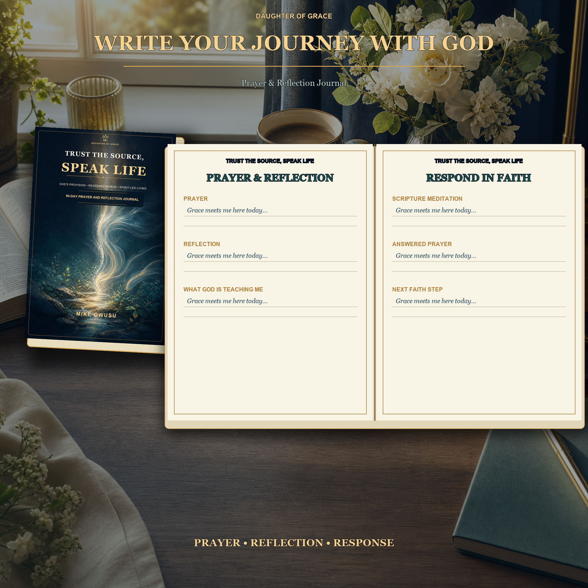 Trust the Source. Speak Life™ Complete Collection 90-Day Devotional • Faith & Action Planner • Prayer & Reflection Journal • Study & Application Workbook
