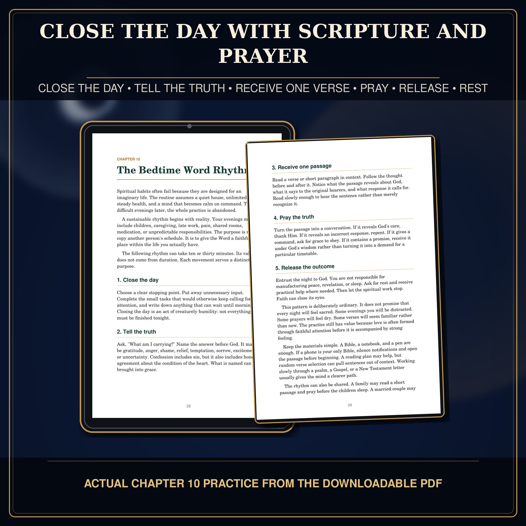 Christian Night Prayer eBook PDF, The Word Through the Night, Scripture and Rest