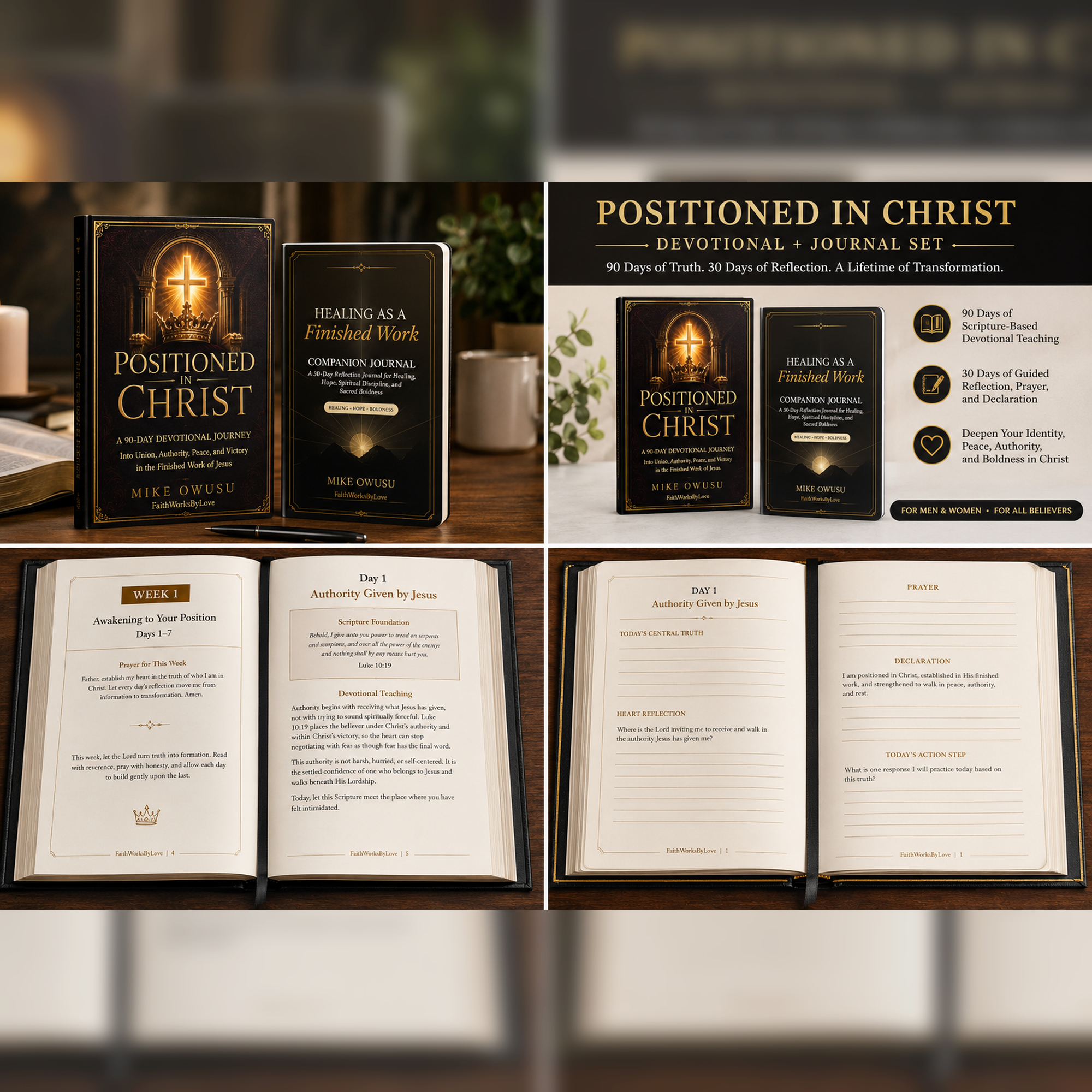 Positioned in Christ Devotional & Journal Bundle
