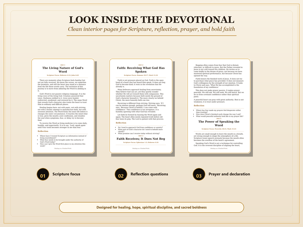 Healing as a Finished Work PDF, 30-Day Christian Devotional, Scripture Prayer Journal, Faith Healing Bible Study Download