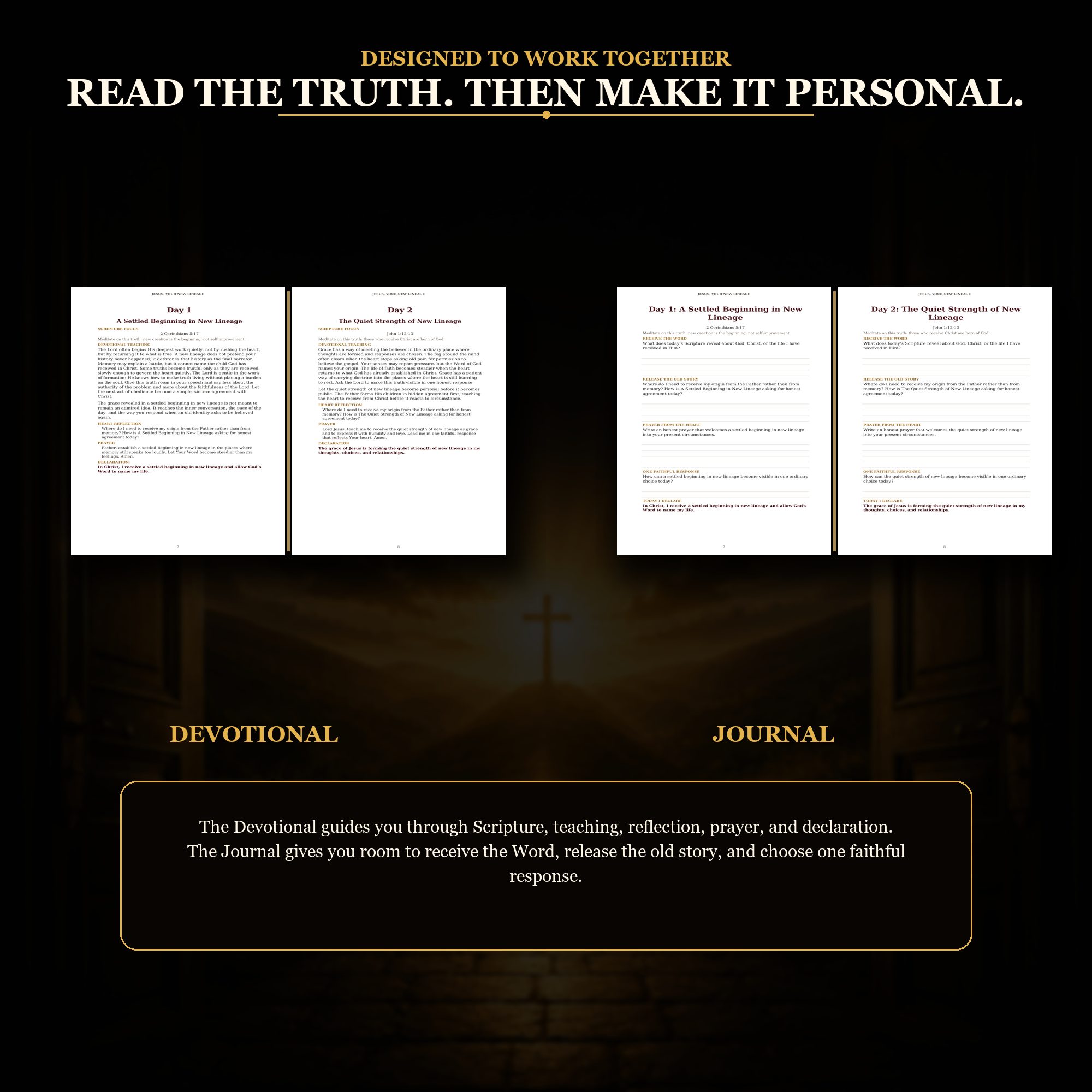 Jesus: Your New Lineage — 90-Day Devotional + Journal Bundle | Identity in Christ