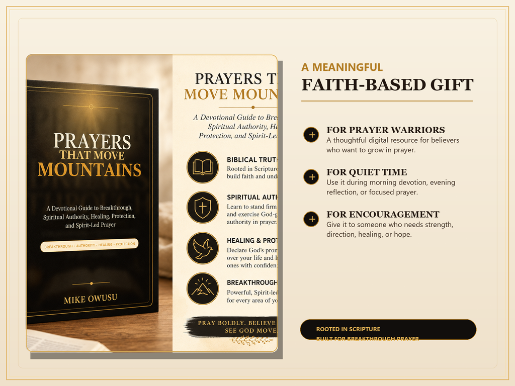 Prayers That Move Mountains PDF, Christian Breakthrough Prayer Devotional, Spiritual Authority, Healing Prayer Guide