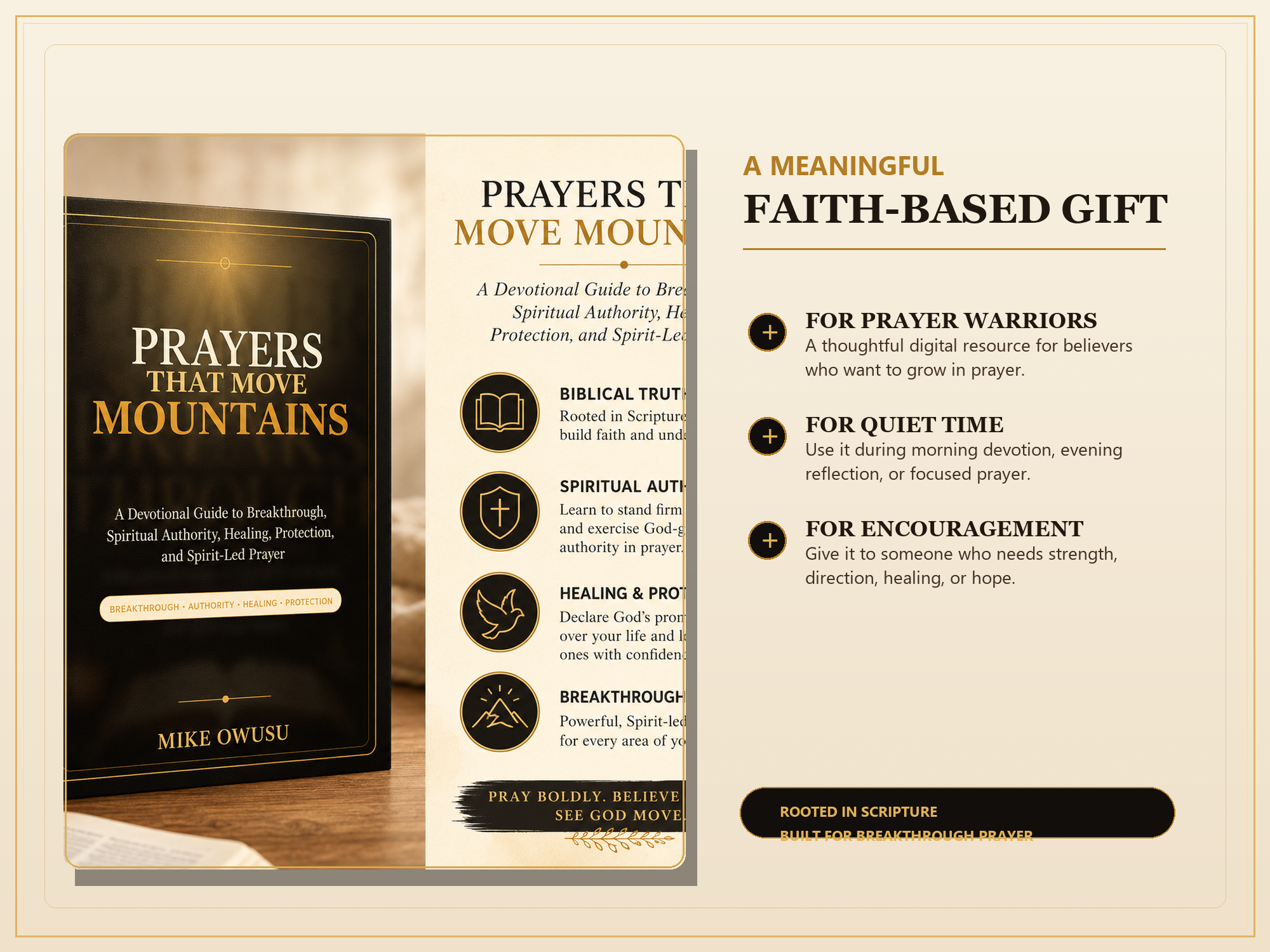 Prayers That Move Mountains – Paperback, Christian Breakthrough Prayer Devotional