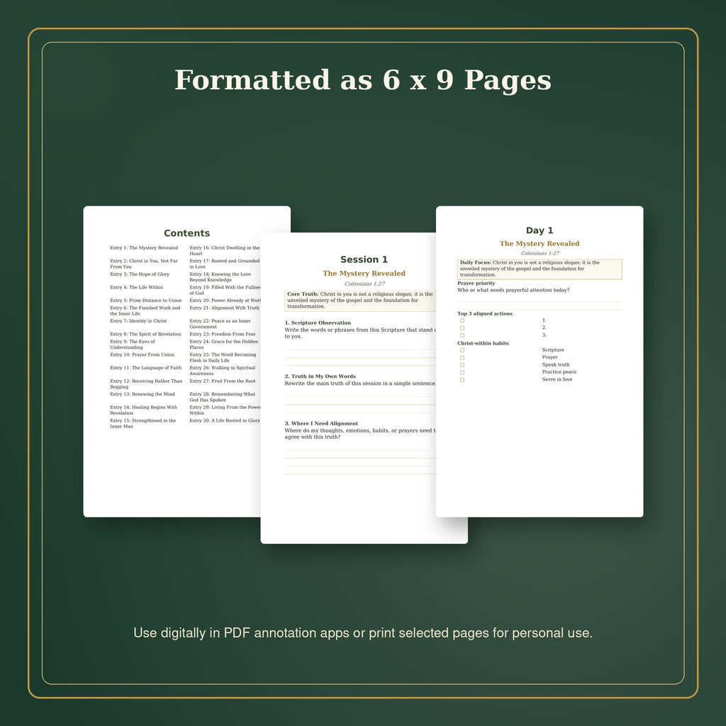 The Hidden Life Within Digital Bundle | Journal, Workbook, Planner &amp; How-To Guide