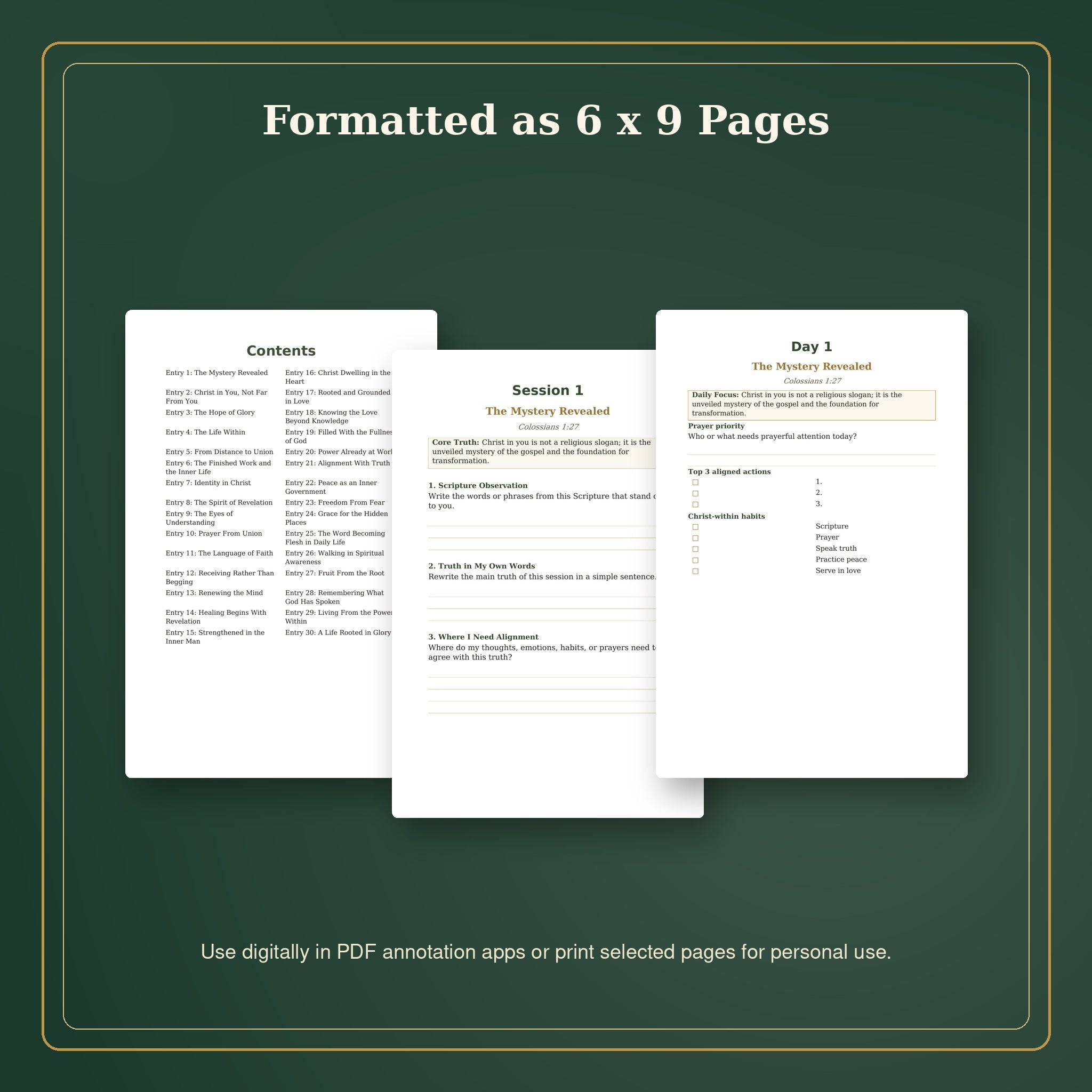 The Hidden Life Within Digital Bundle | Journal, Workbook, Planner &amp; How-To Guide