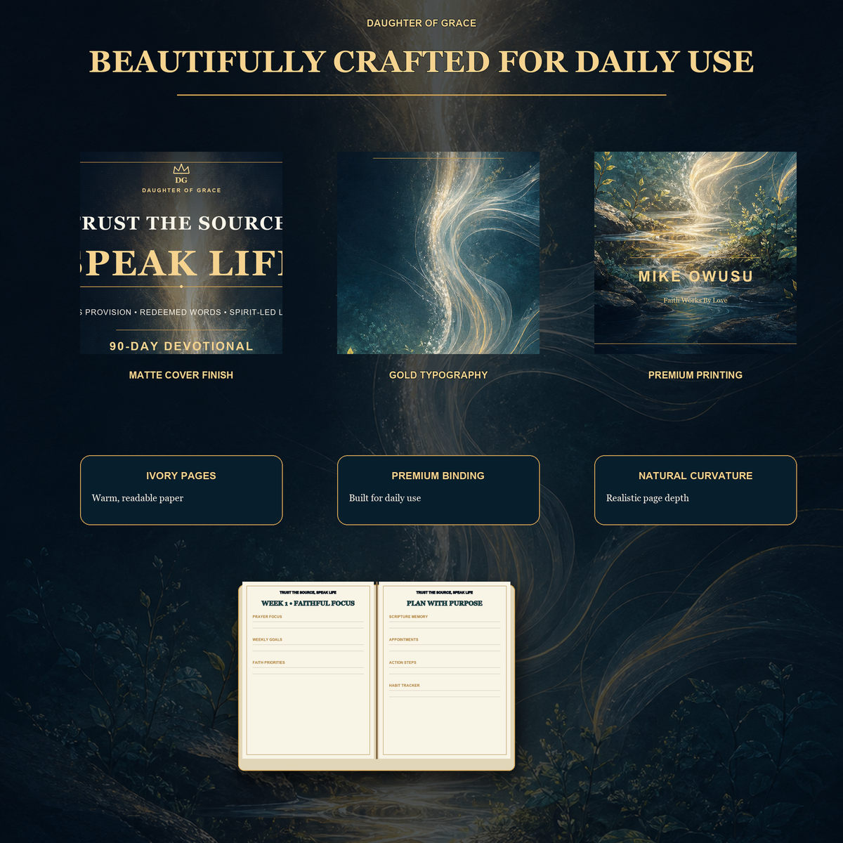 Trust the Source. Speak Life™ Complete Collection 90-Day Devotional • Faith & Action Planner • Prayer & Reflection Journal • Study & Application Workbook