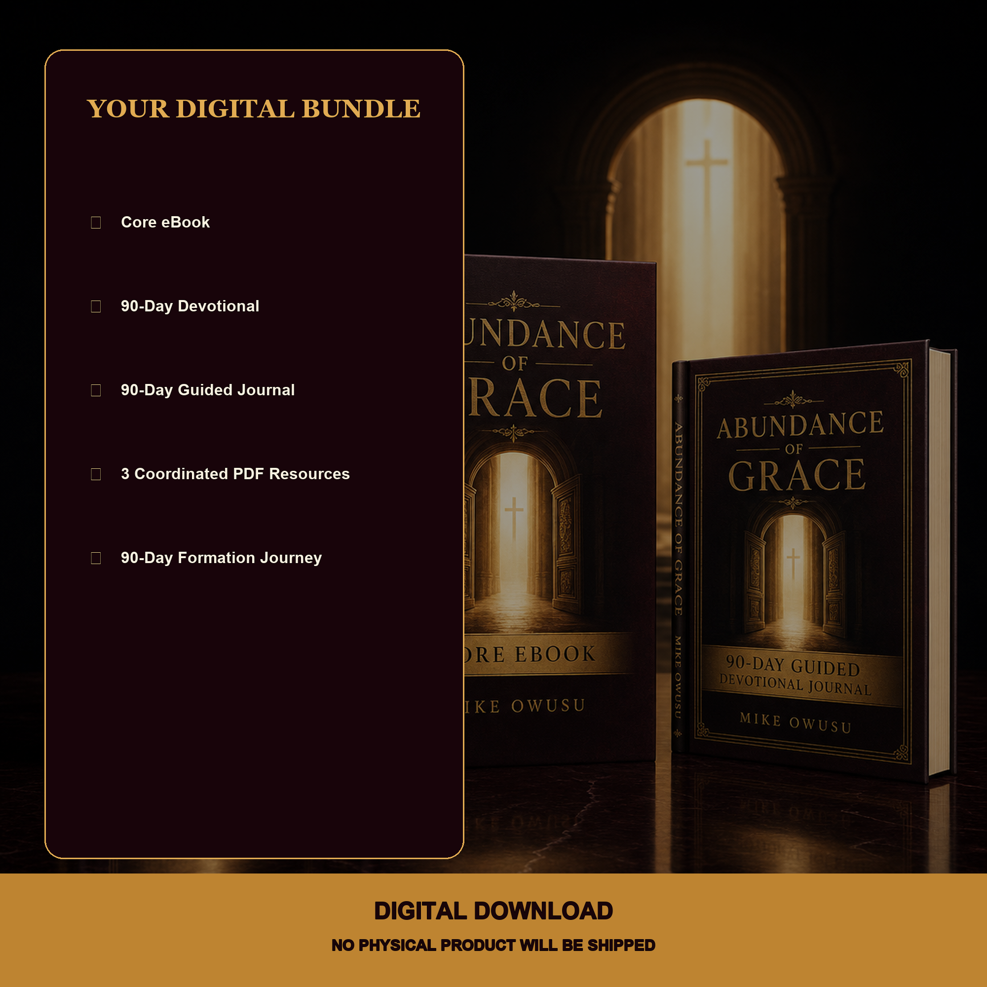 Abundance of Grace — Foundation & Formation Bundle | eBook + 90-Day Devotional + Guided Journal