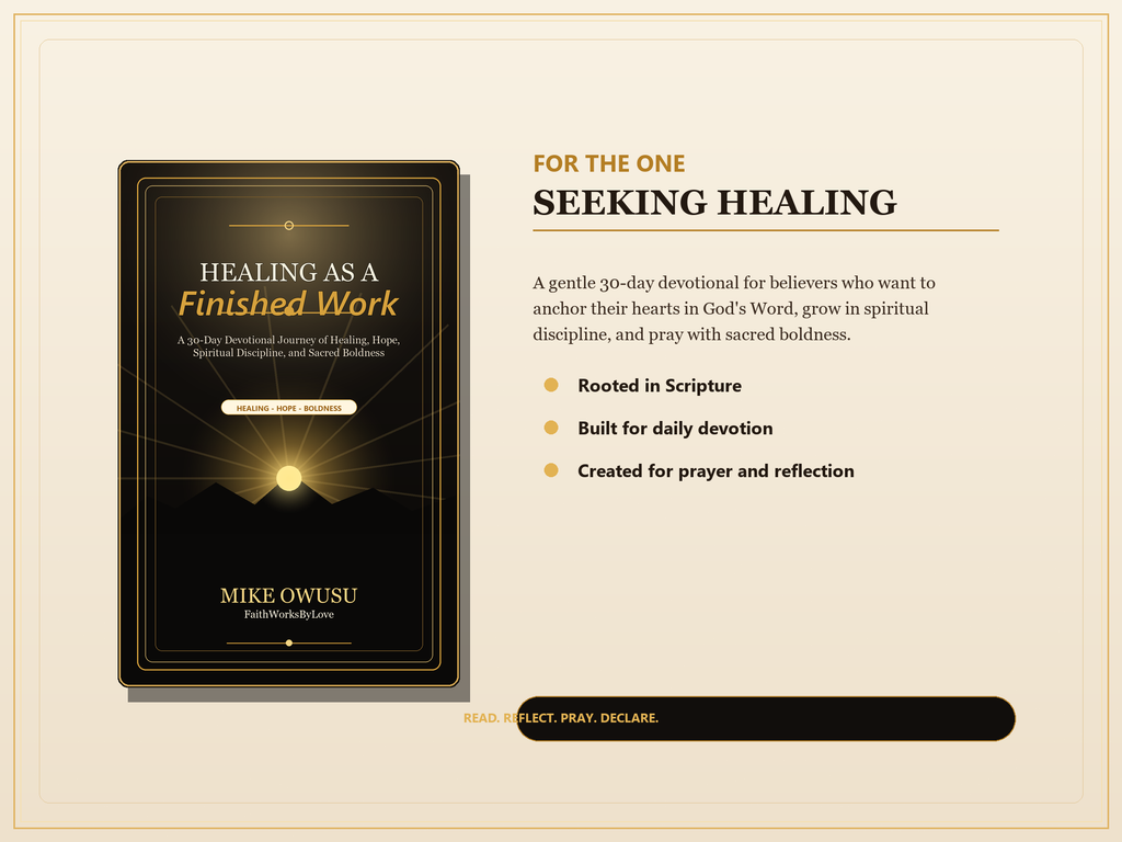 Healing as a Finished Work PDF, 30-Day Christian Devotional, Scripture Prayer Journal, Faith Healing Bible Study Download