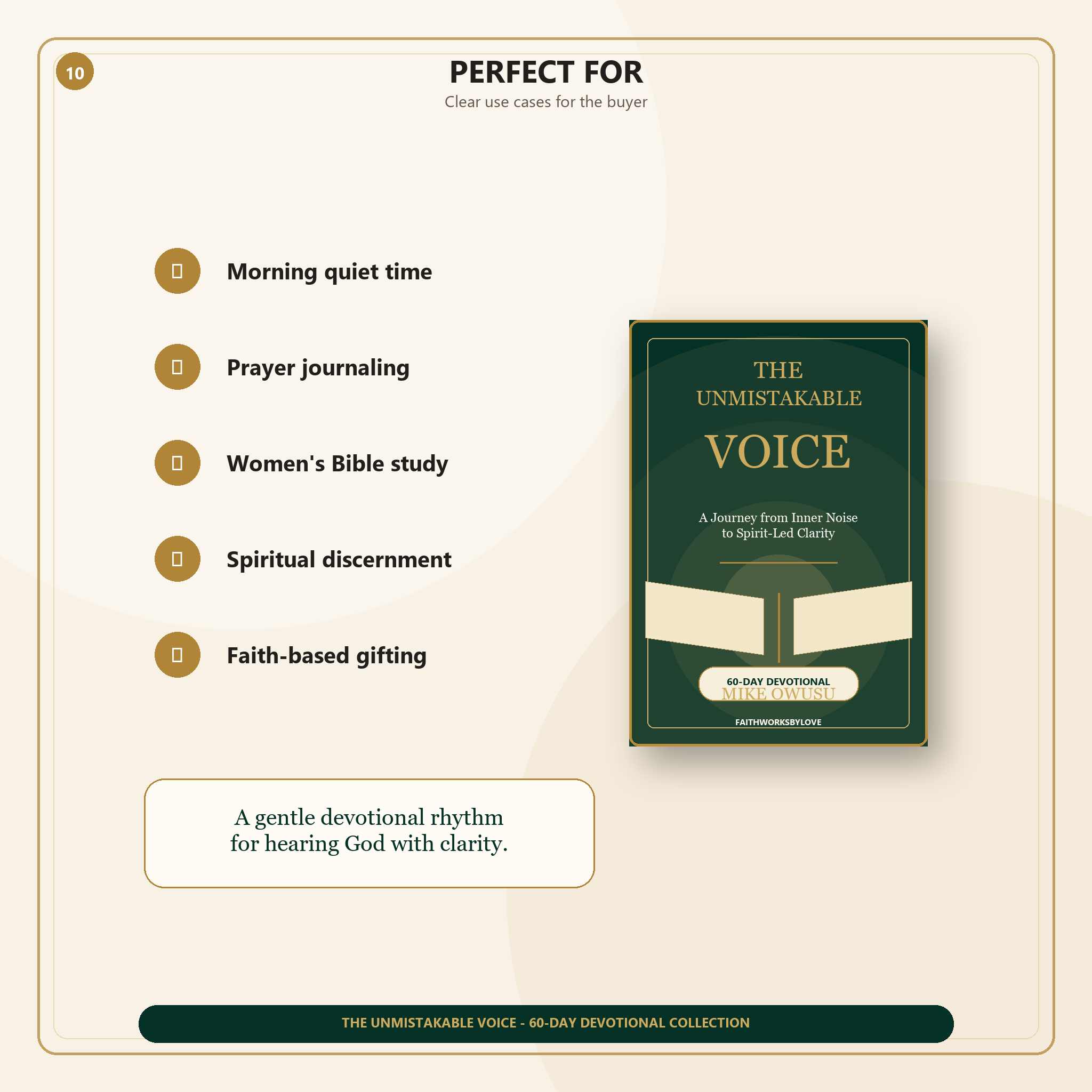 The Unmistakable Voice: A 60-Day Devotional Journey from Inner Noise to Spirit-Led Clarity – Paperback