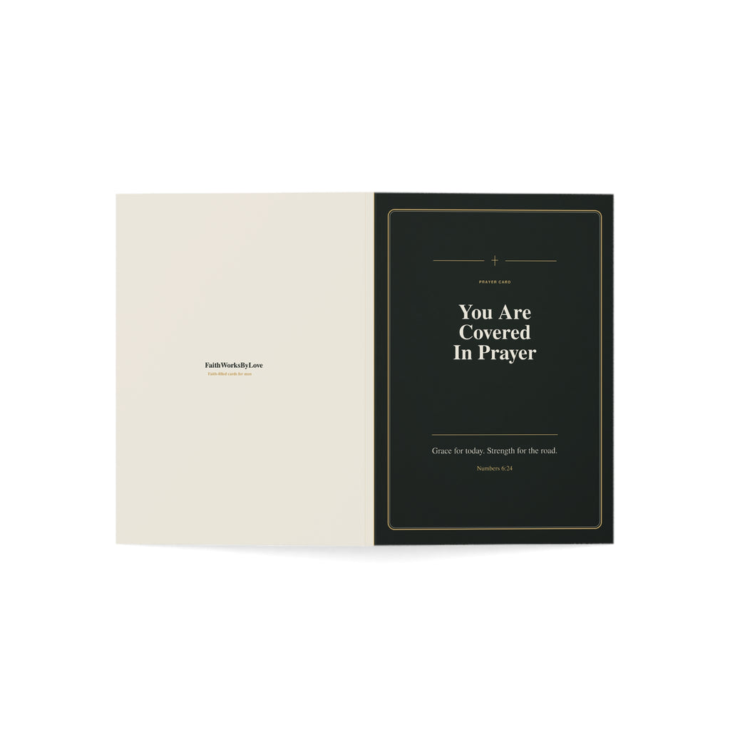 Christian Prayer Card for Men, You Are Covered in Prayer, Faith-Filled Encouragement Card, Scripture-Inspired Support Card