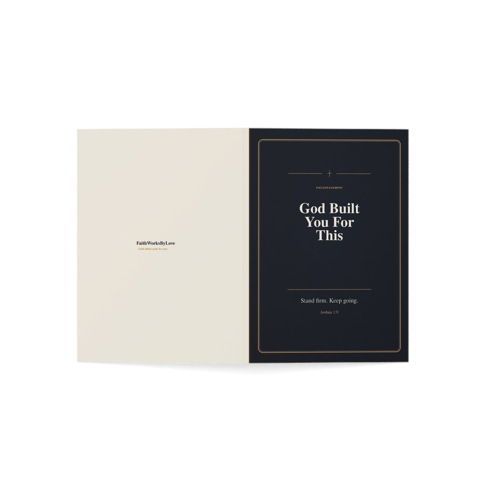Christian Encouragement Card for Men, God Built You for This, Faith-Filled Scripture Card, Stand Firm Keep Going Card