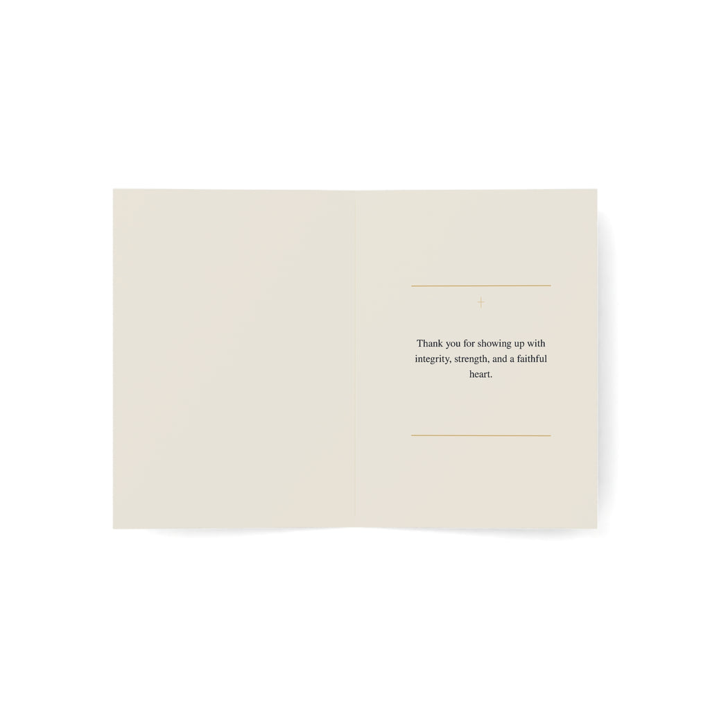 Christian Thank You Card for Men, A Man of Honor Is Rare, Faith-Filled Appreciation Card, Masculine Scripture Card