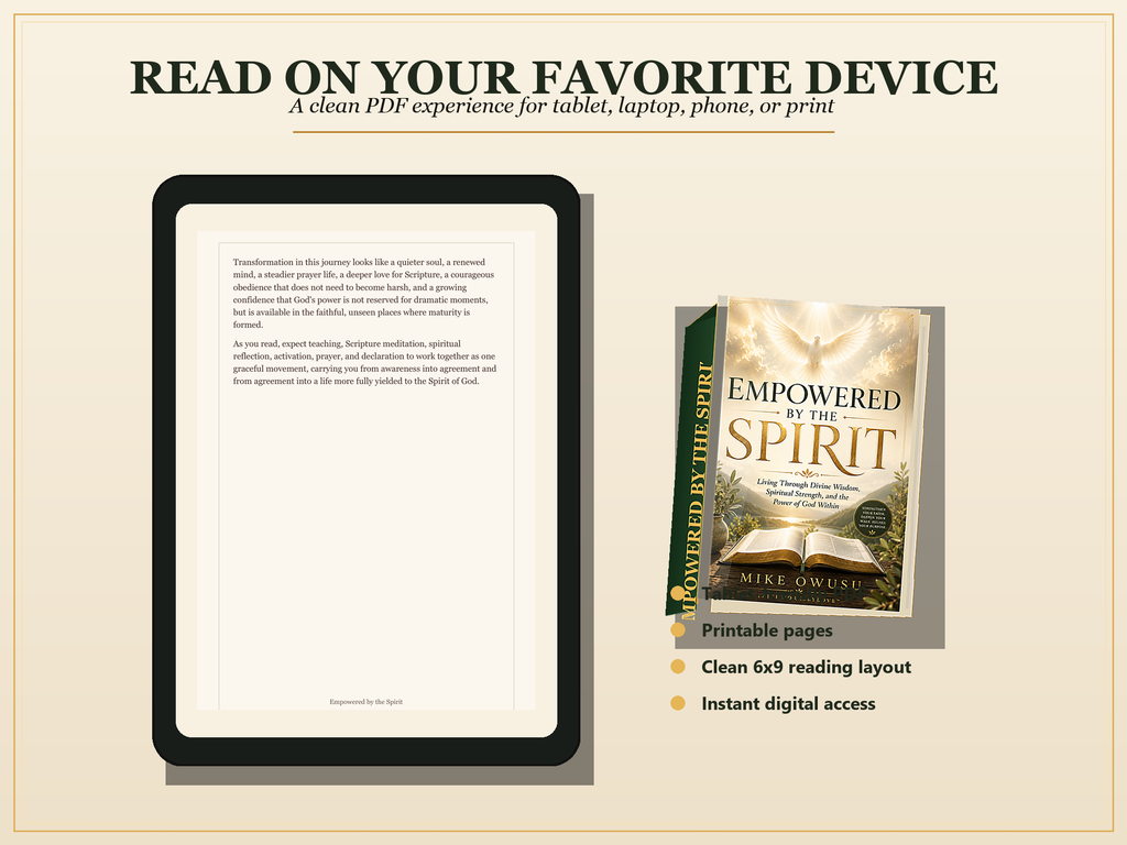 Empowered by the Spirit eBook PDF, Holy Spirit Christian Devotional, Spiritual Growth Guide, Bible Study Digital Download