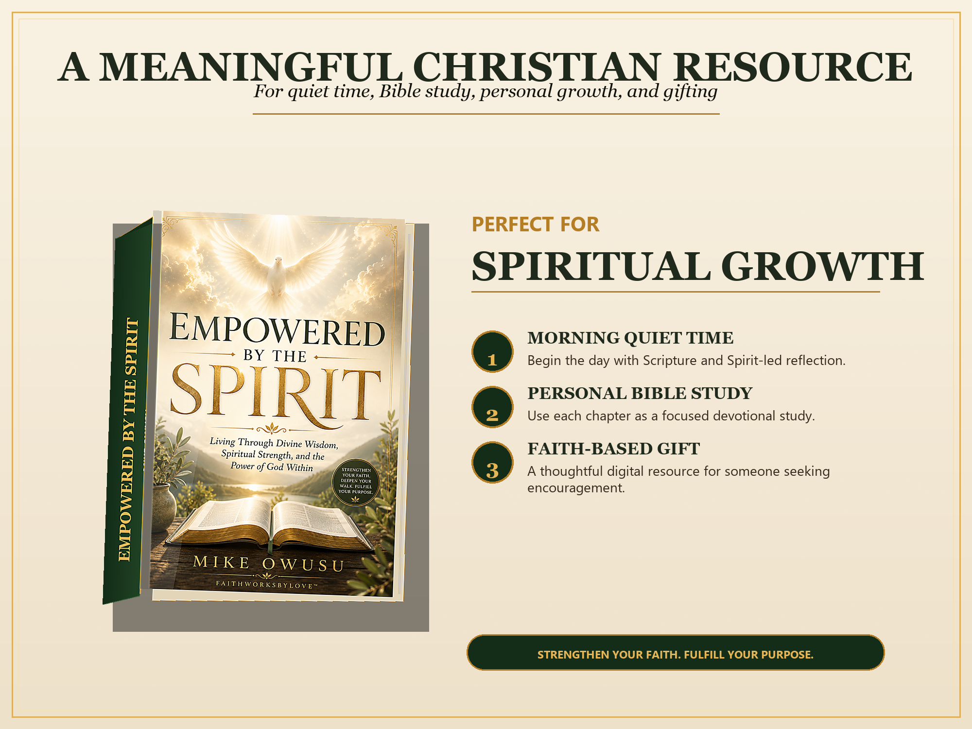 Empowered by the Spirit eBook PDF, Holy Spirit Christian Devotional, Spiritual Growth Guide, Bible Study Digital Download