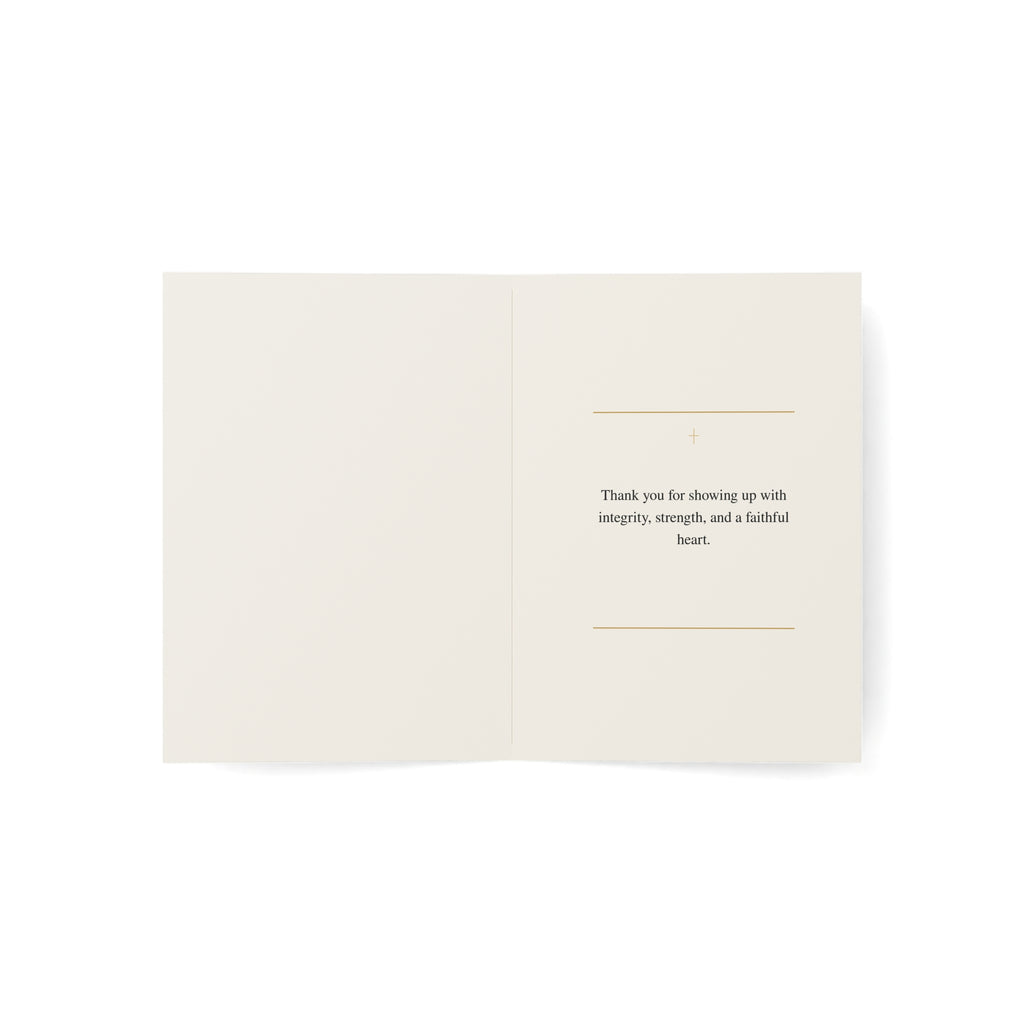 Christian Thank You Card for Men, A Man of Honor Is Rare, Faith-Filled Appreciation Card, Masculine Scripture Card