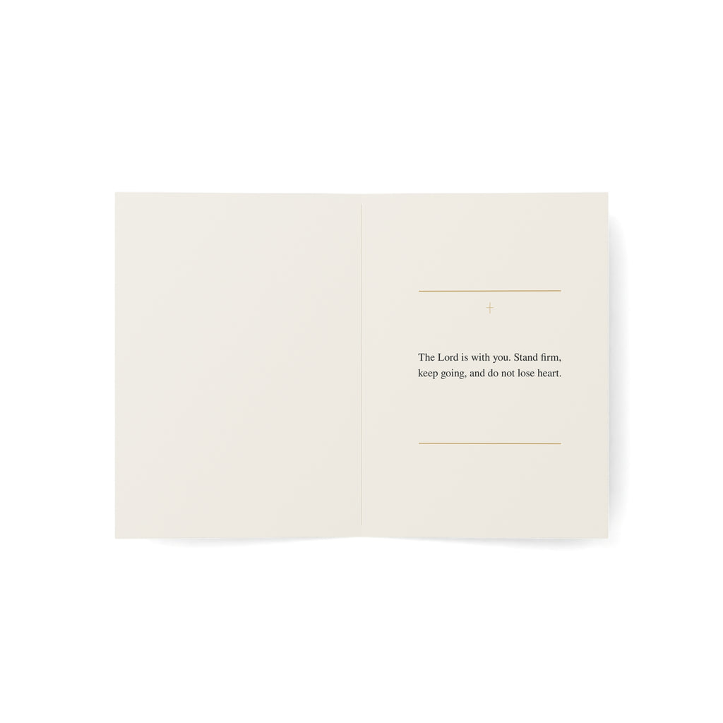 Christian Encouragement Card for Men, God Built You for This, Faith-Filled Scripture Card, Stand Firm Keep Going Card