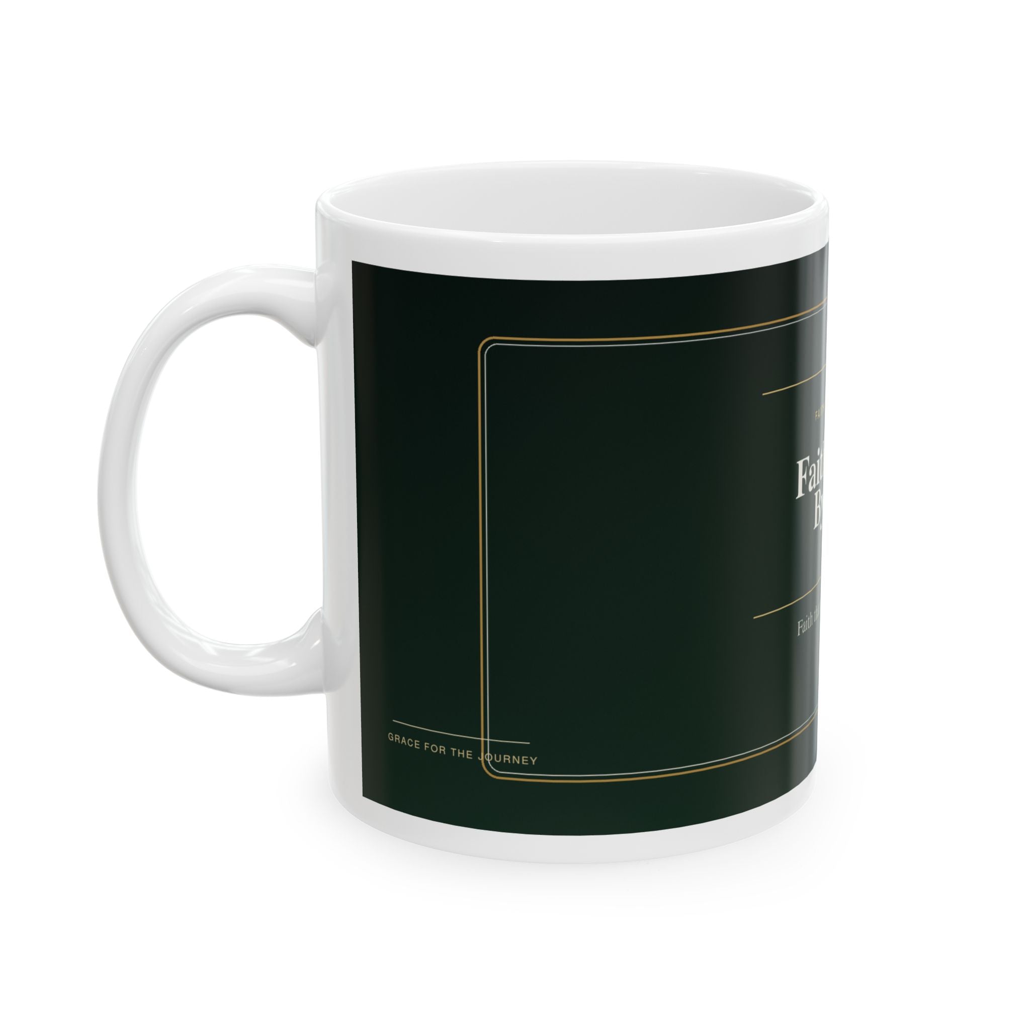 Faith Works By Love Christian Mug, Premium Faith-Based Coffee Cup, Inspirational Christian Gift, Elegant Scripture-Inspired Mug