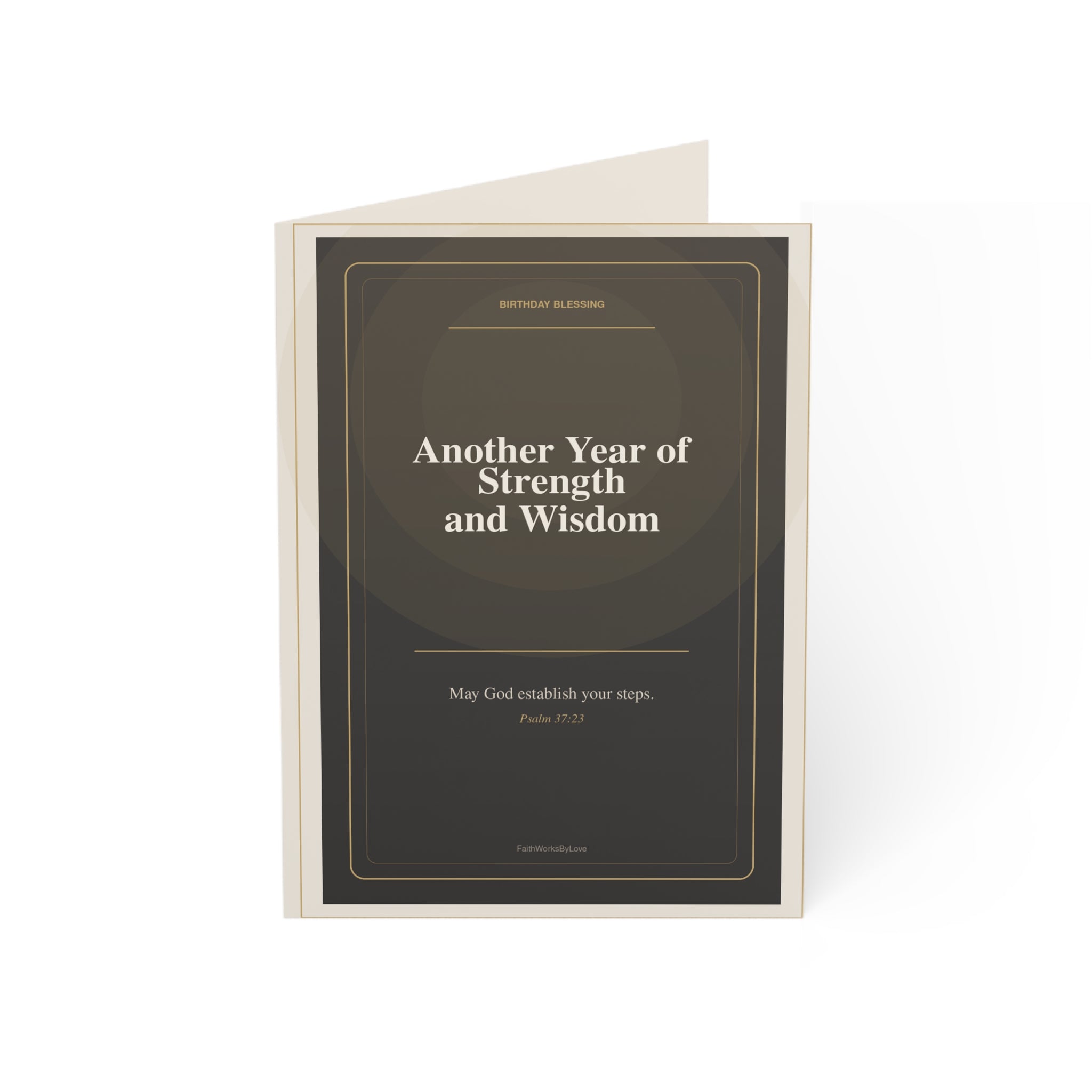 Christian Birthday Card for Man, Strength and Wisdom Card, Faith-Filled Encouragement Card for Him, Scripture-Inspired Birthday Card