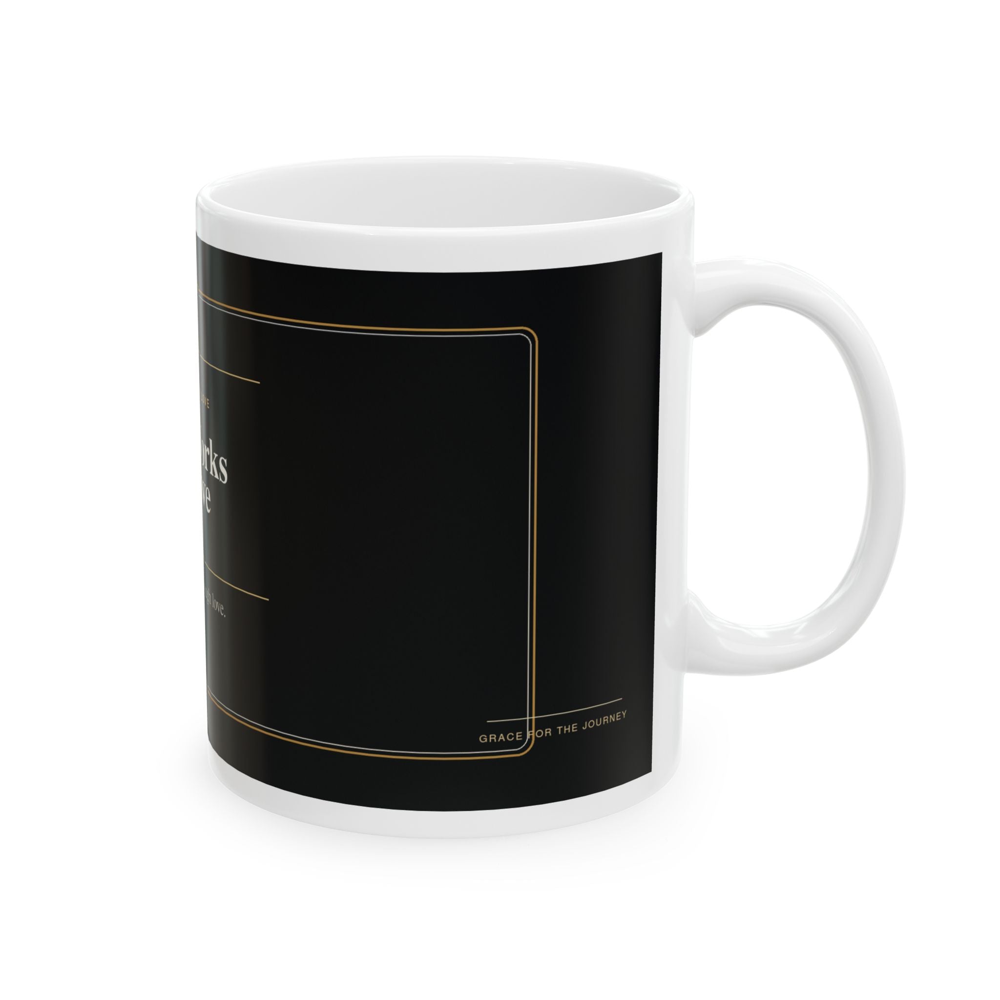 Faith Works By Love Christian Mug, Premium Faith-Based Coffee Cup, Inspirational Christian Gift, Elegant Scripture-Inspired Mug