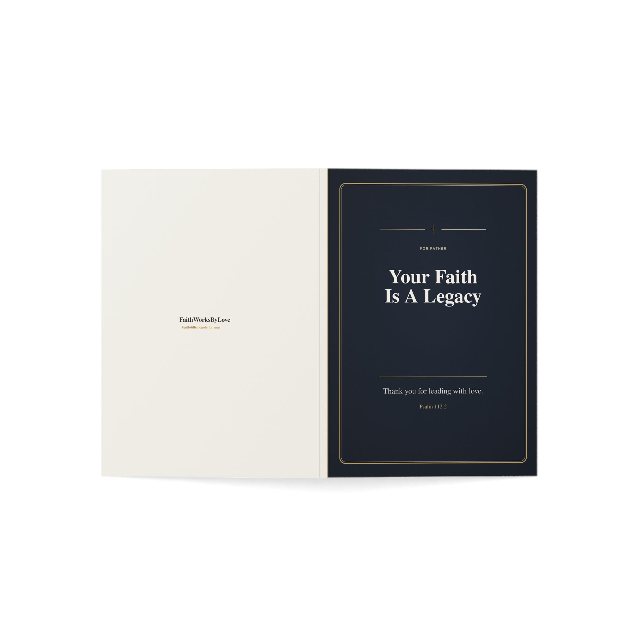 Christian Fathers Day Card, Your Faith Is a Legacy, Premium Card for Dad, Faith-Filled Father Card, Masculine Scripture-Inspired Card