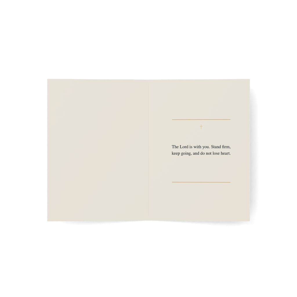 Christian Encouragement Card for Men, God Built You for This, Faith-Filled Scripture Card, Stand Firm Keep Going Card