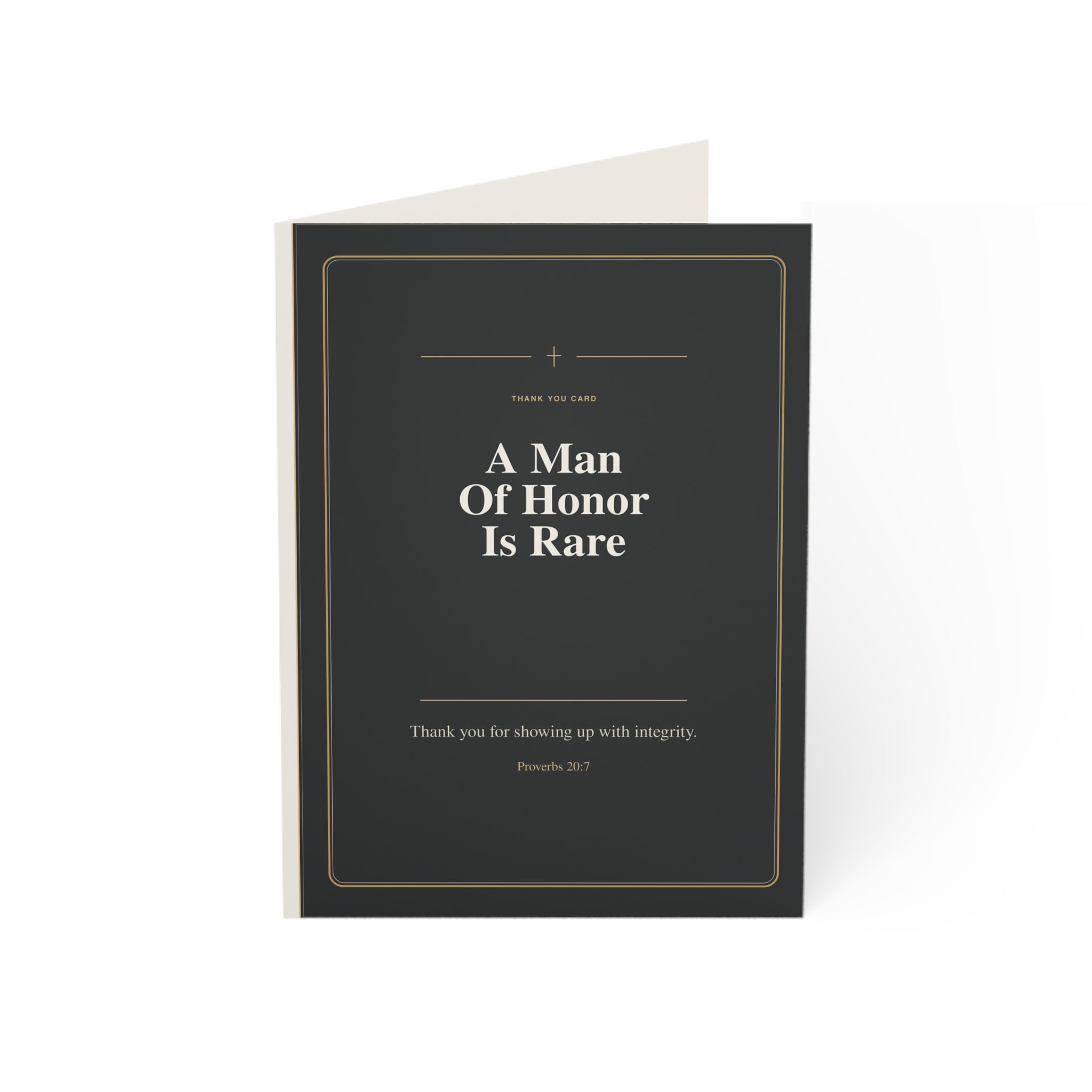 Christian Thank You Card for Men, A Man of Honor Is Rare, Faith-Filled Appreciation Card, Masculine Scripture Card