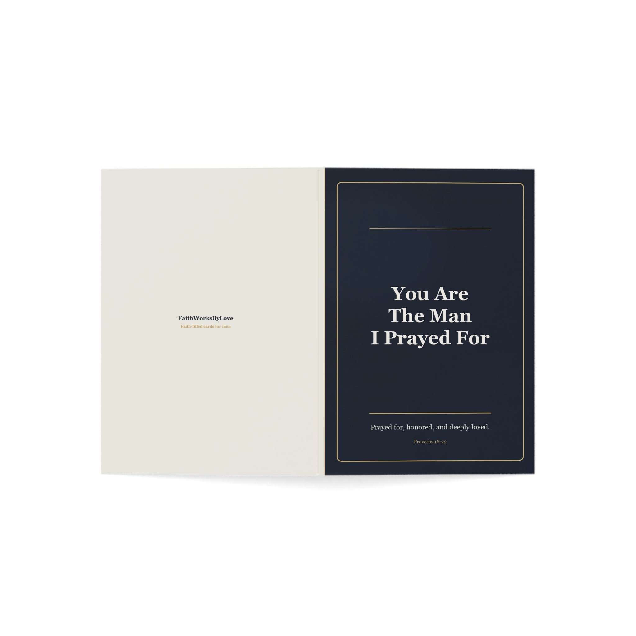 Christian Husband Card, You Are the Man I Prayed For, Faith-Filled Love Card for Husband, Anniversary Card for Him