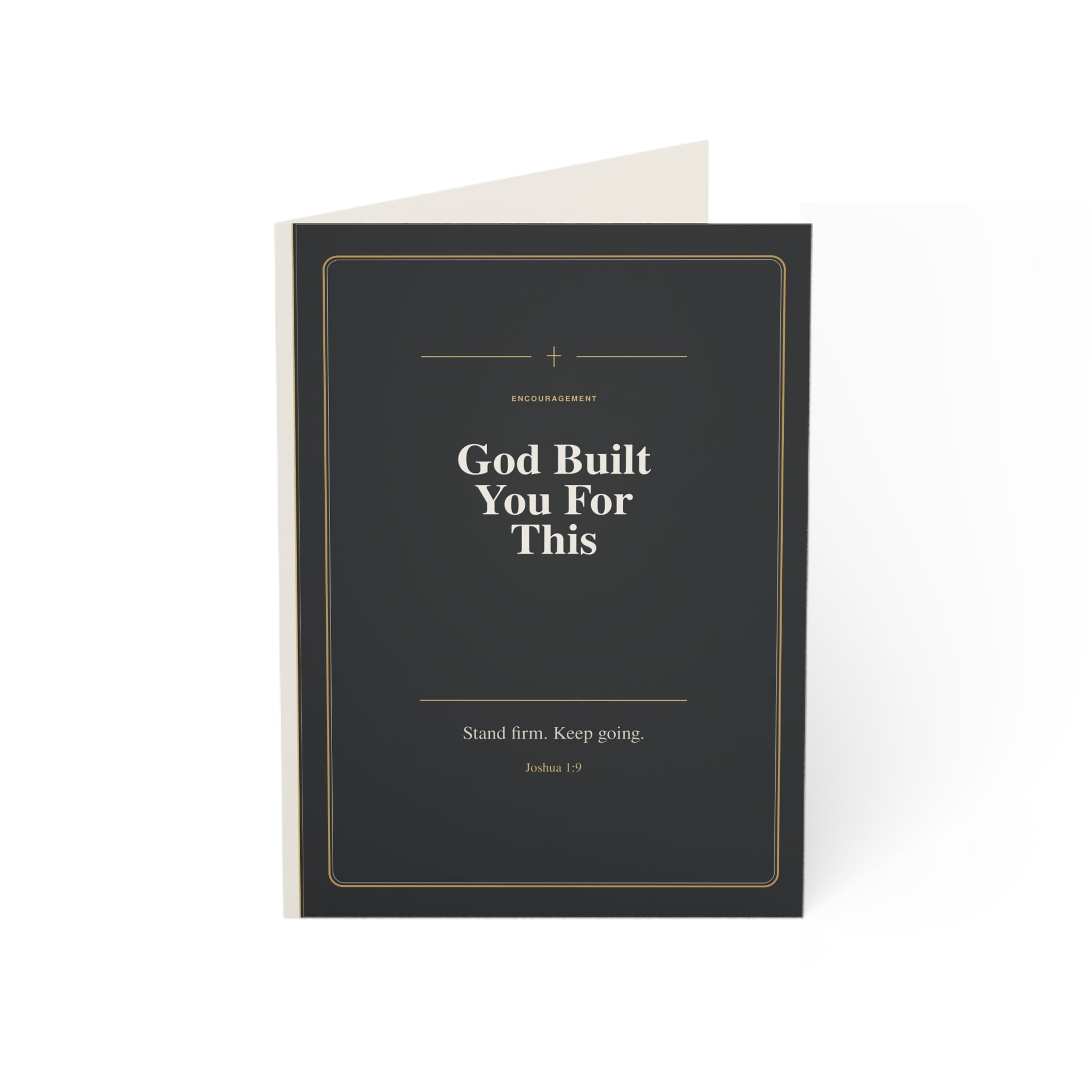 Christian Encouragement Card for Men, God Built You for This, Faith-Filled Scripture Card, Stand Firm Keep Going Card