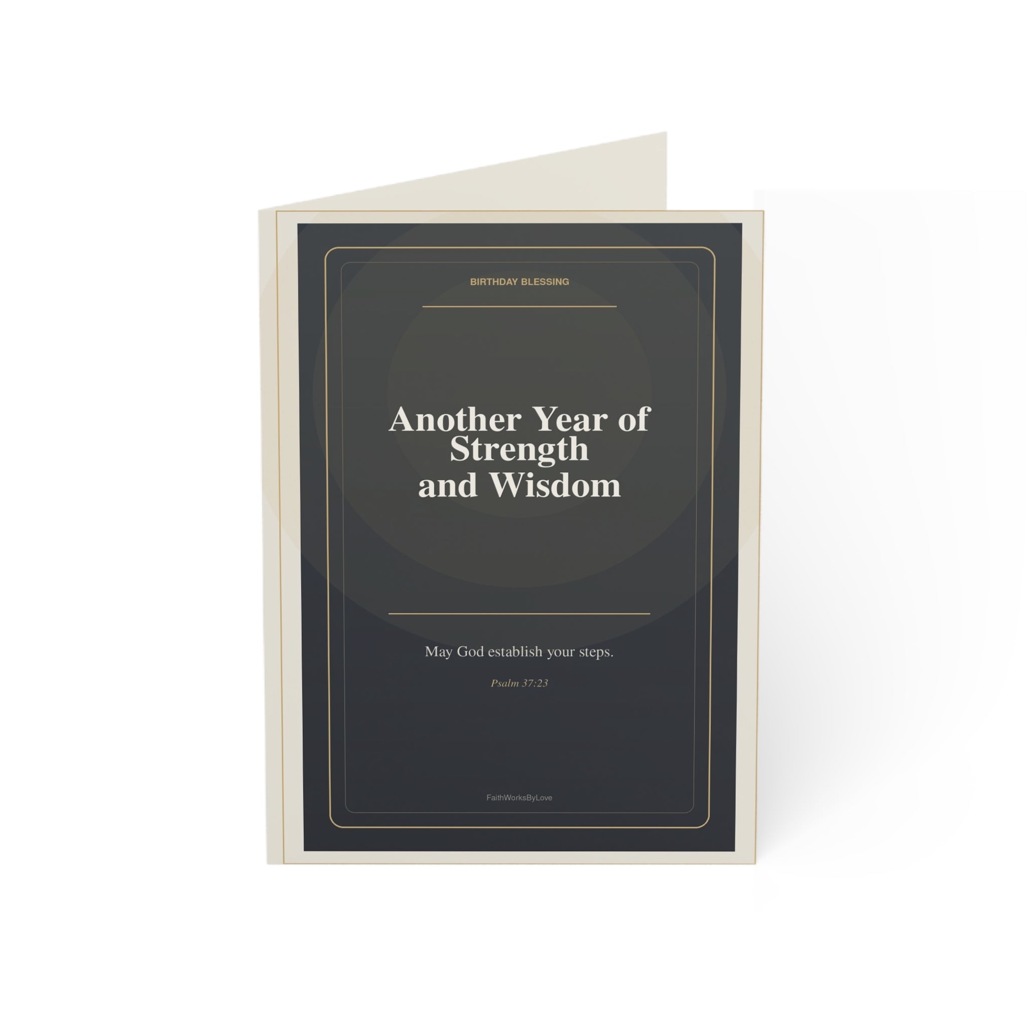 Christian Birthday Card for Man, Strength and Wisdom Card, Faith-Filled Encouragement Card for Him, Scripture-Inspired Birthday Card