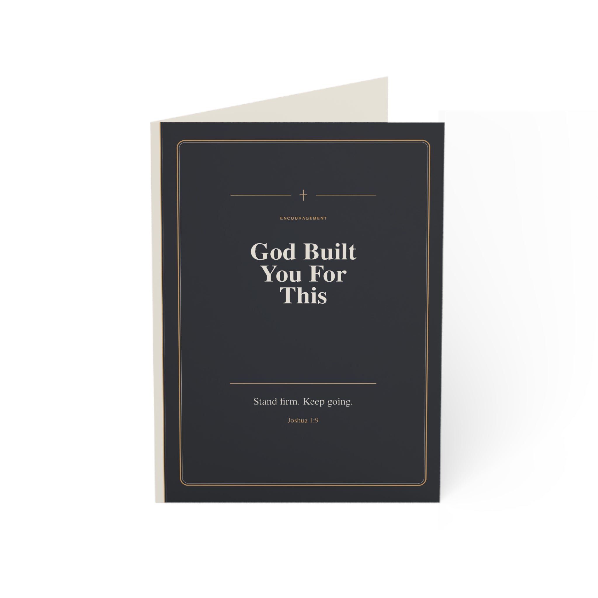 Christian Encouragement Card for Men, God Built You for This, Faith-Filled Scripture Card, Stand Firm Keep Going Card