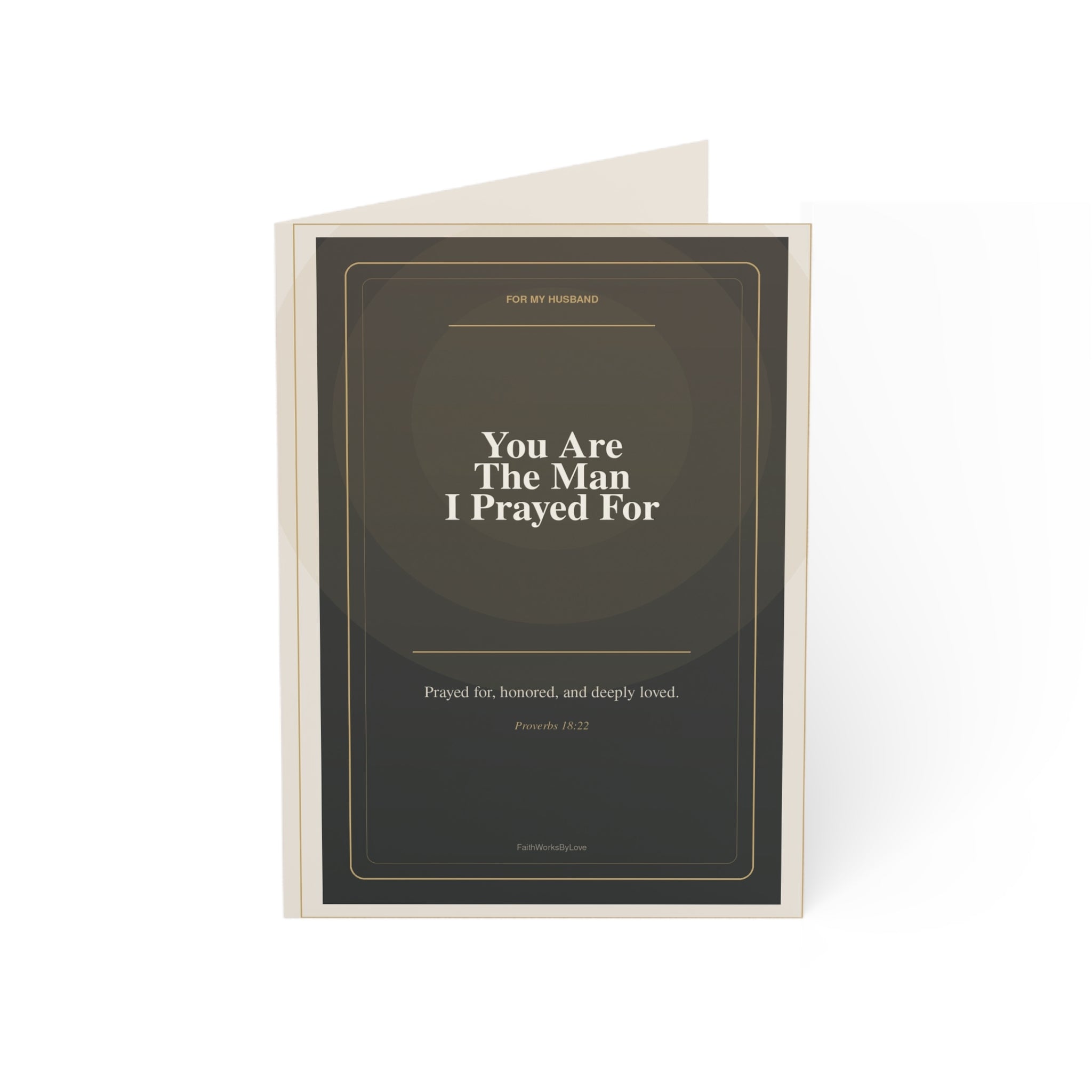 Christian Husband Card, You Are the Man I Prayed For, Faith-Filled Love Card for Husband, Anniversary Card for Him
