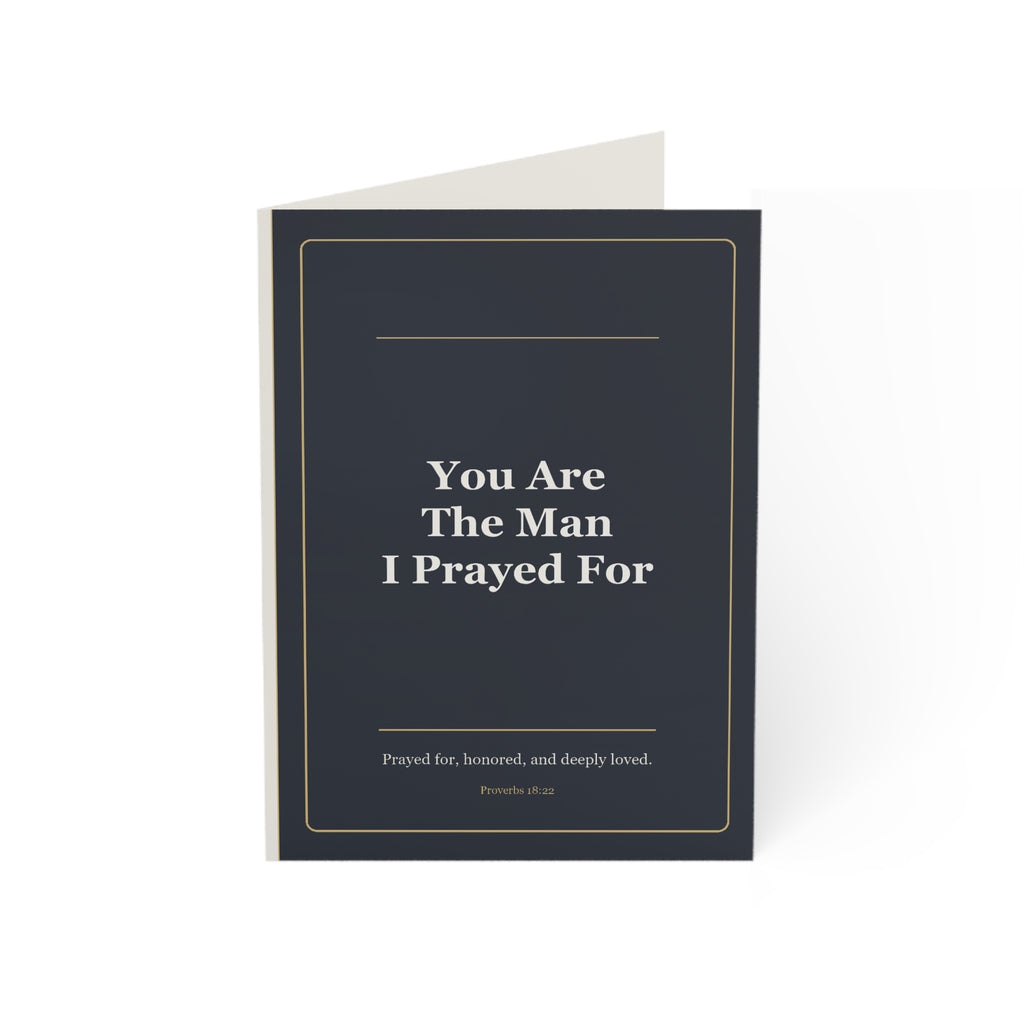 Christian Husband Card, You Are the Man I Prayed For, Faith-Filled Love Card for Husband, Anniversary Card for Him