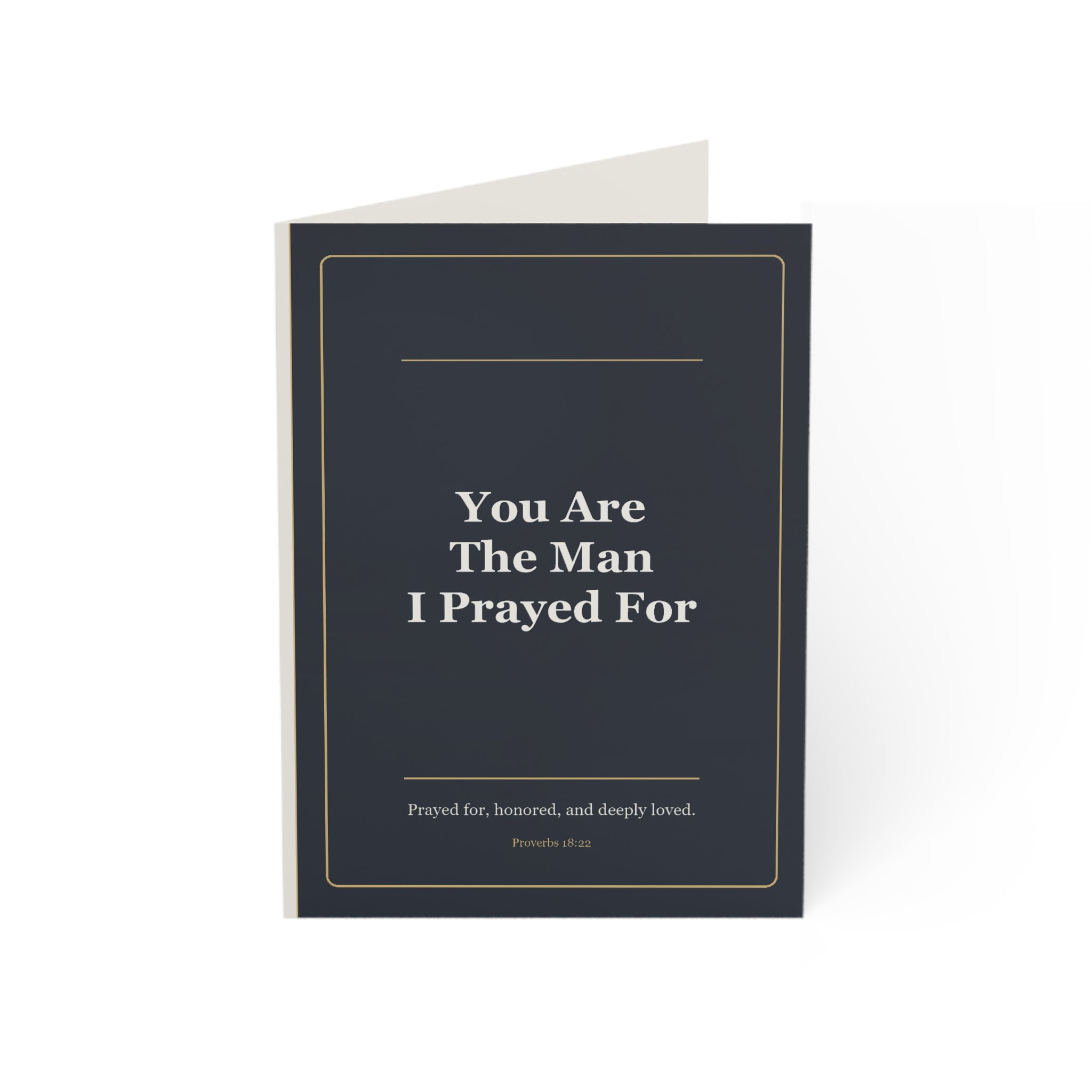 Christian Husband Card, You Are the Man I Prayed For, Faith-Filled Love Card for Husband, Anniversary Card for Him