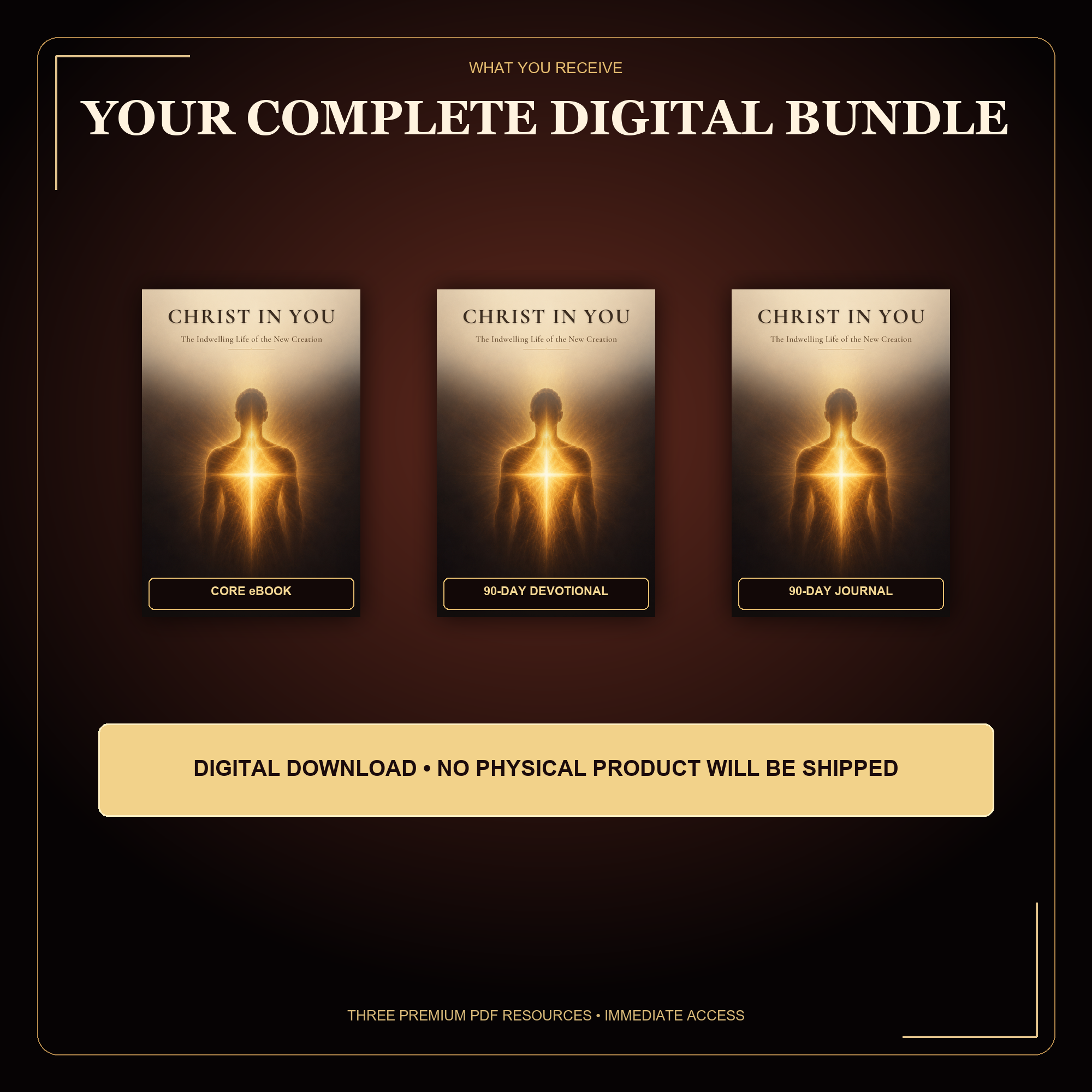 Christ in You: eBook + 90-Day Devotional + Journal Bundle | Christian Spiritual Growth Collection